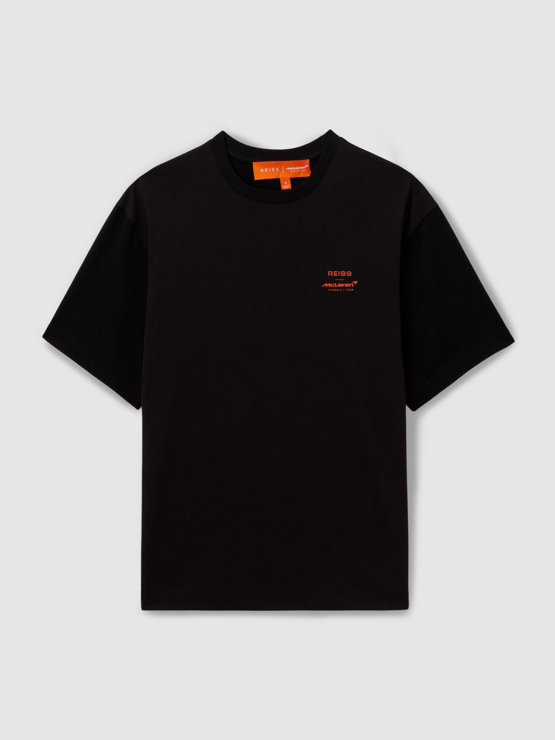 McLaren F1 Cotton Printed Crew Neck T-Shirt in Black - Image 2 of 7