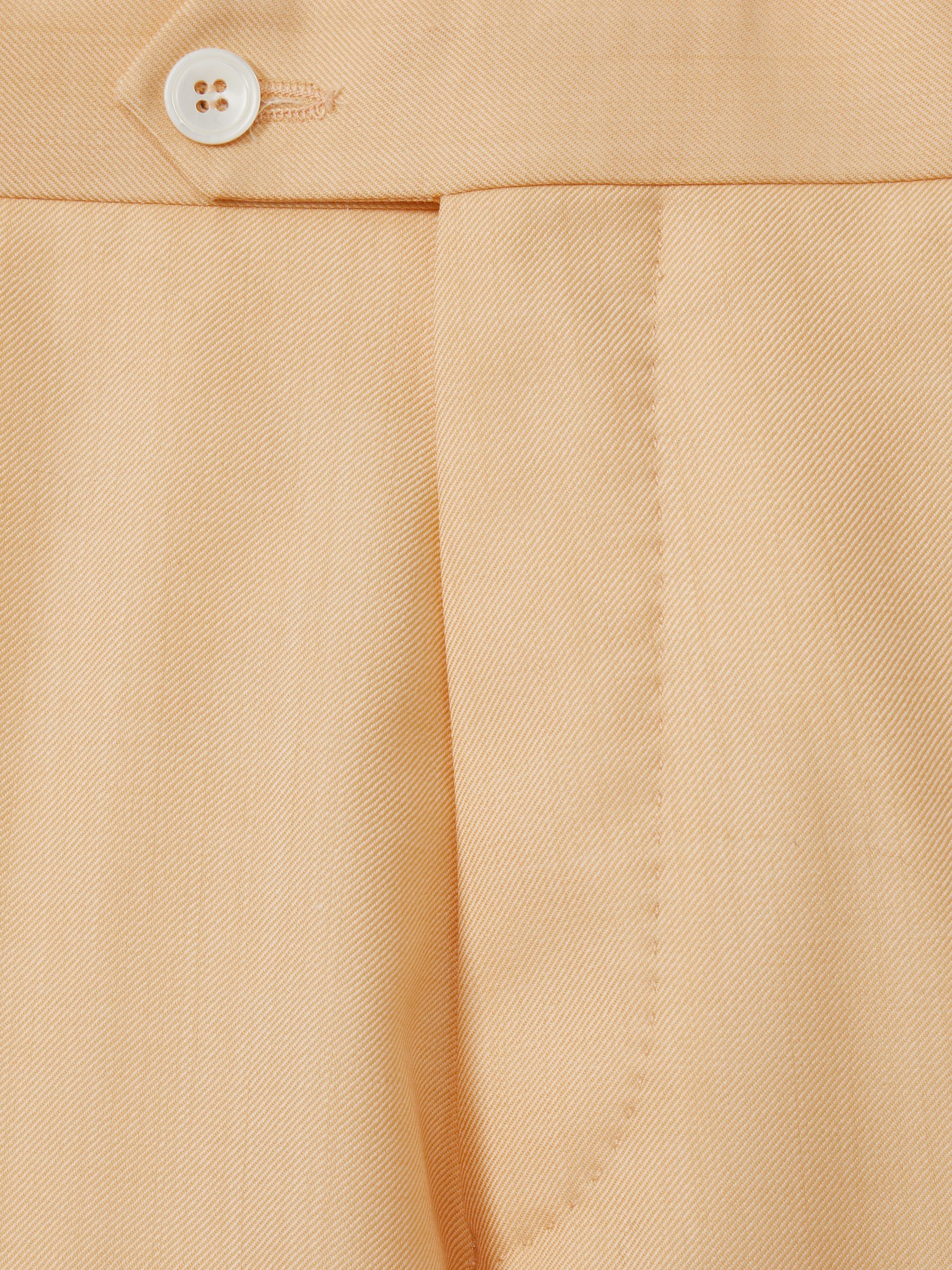 Denz Trousers Sand Oscar Jacobson Slim Fit Sand Wool Trousers - Image 6 of 6