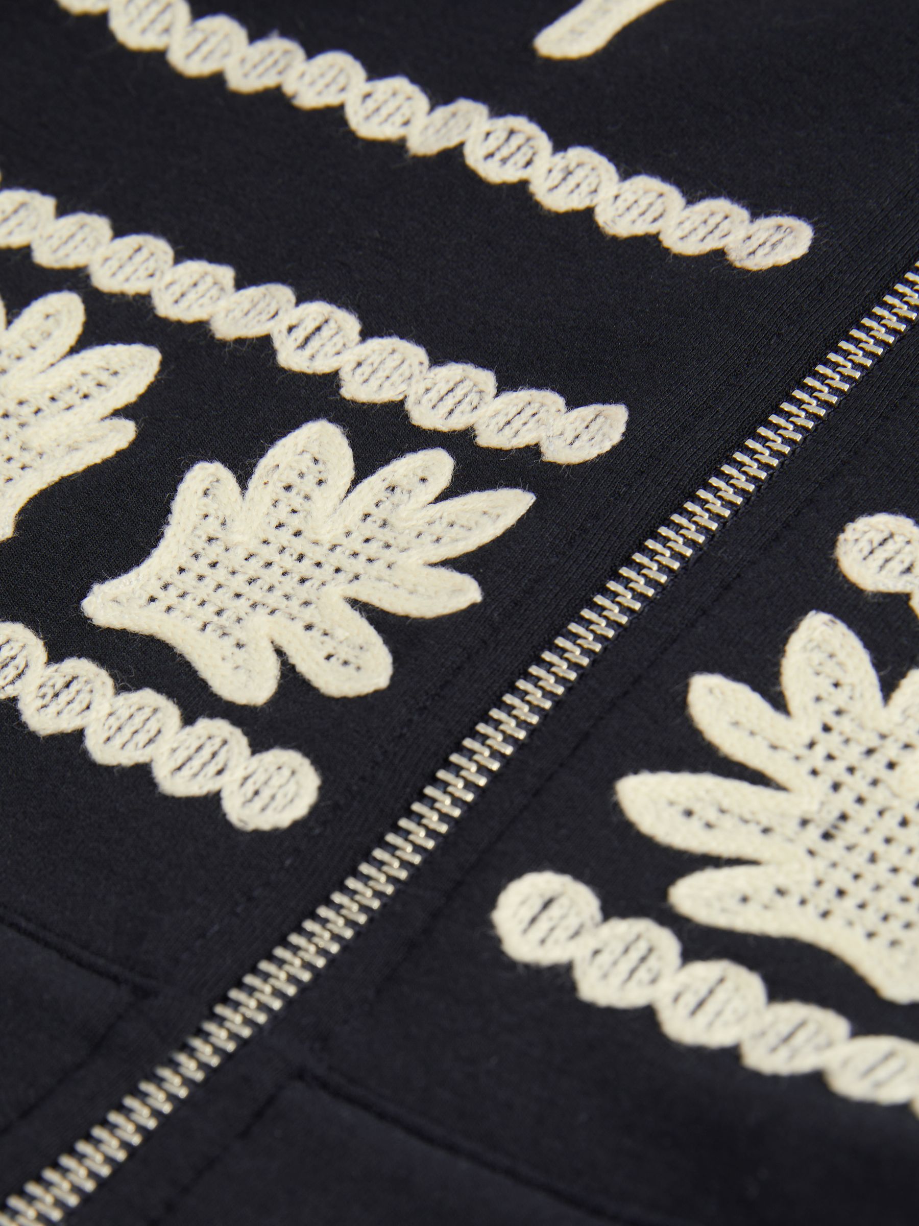 Gatsby Navy Interlock Jersey Embroidered Jacket - Image 5 of 5