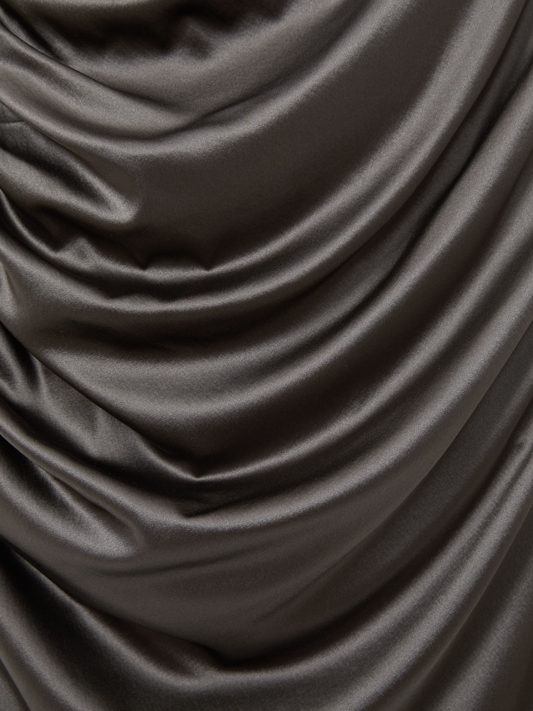 Atelier Ruched Silk-Blend Satin Dress in Silver - image 5