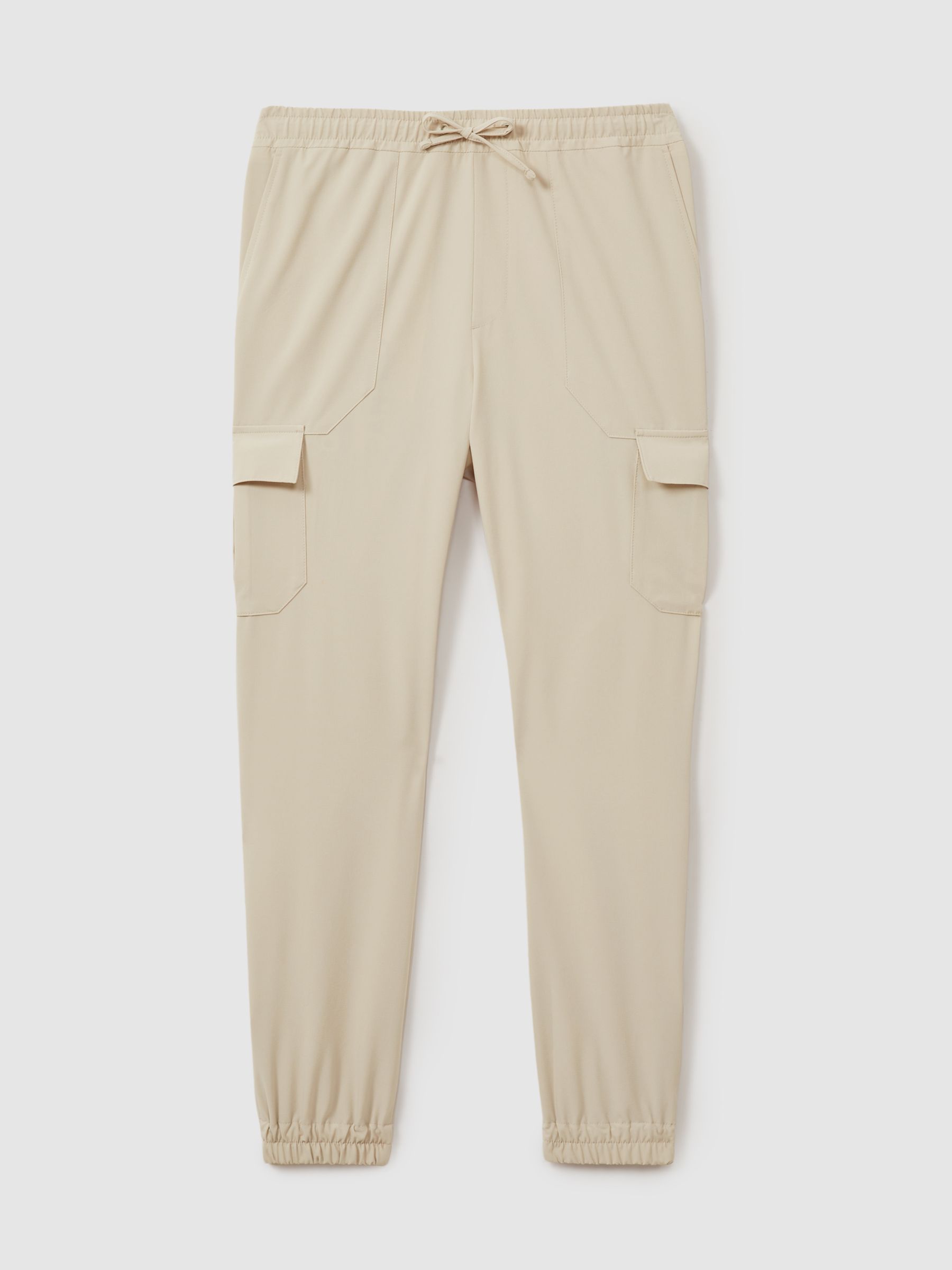 Elasticated Cargo Trousers in Stone - Image 2 of 6