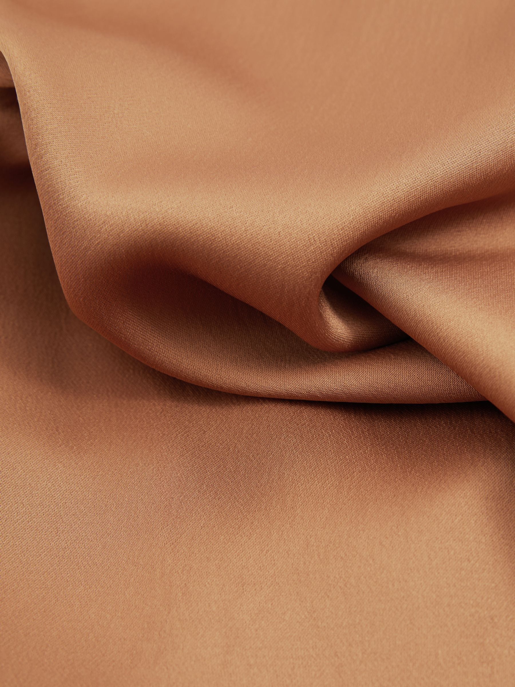 Atelier Satin Cowl-Neck Top in Tan - Image 5 of 5