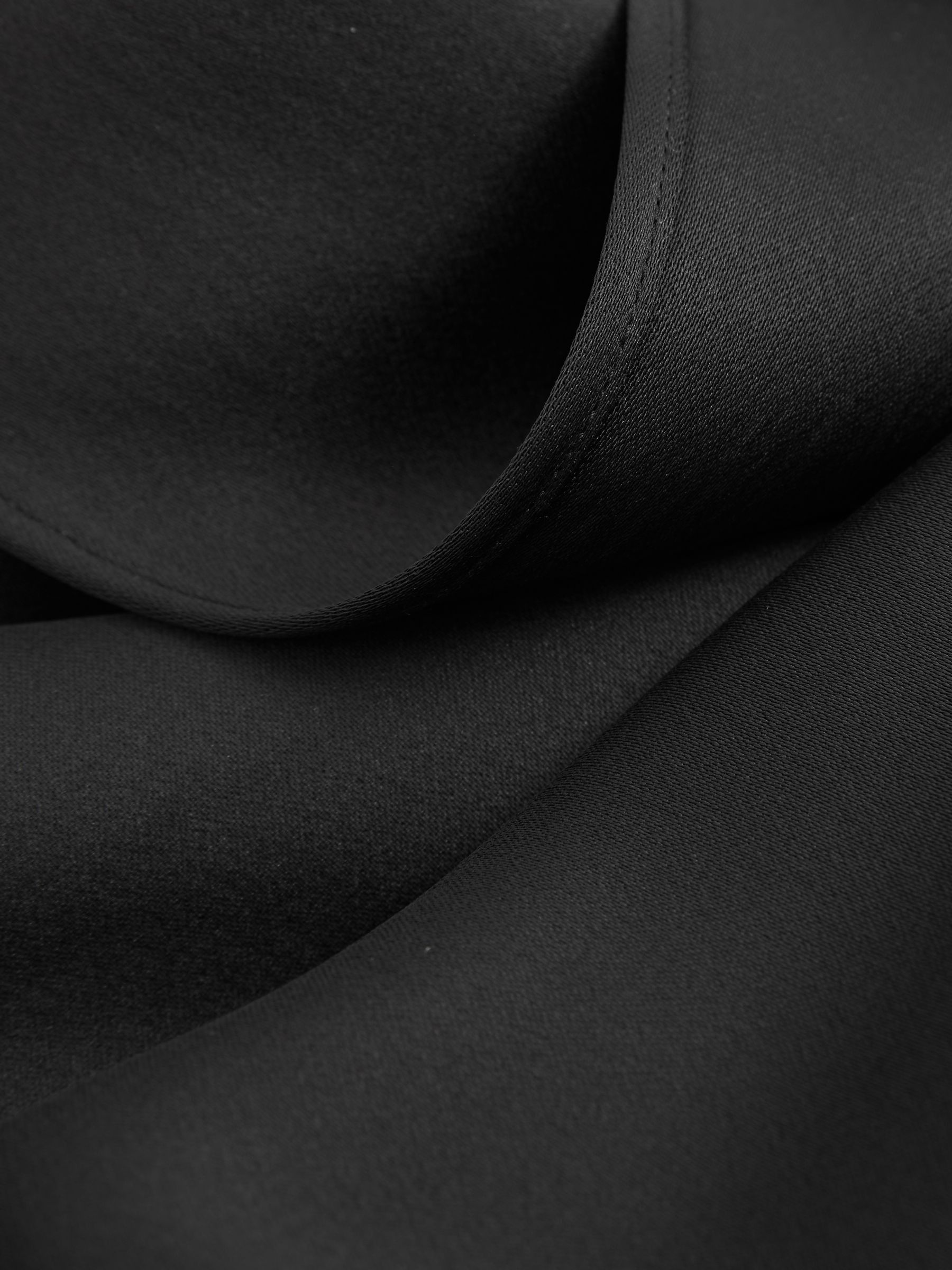 Atelier Asymmetric Satin Cape-Sleeve Mini Dress in Black - Image 5 of 5