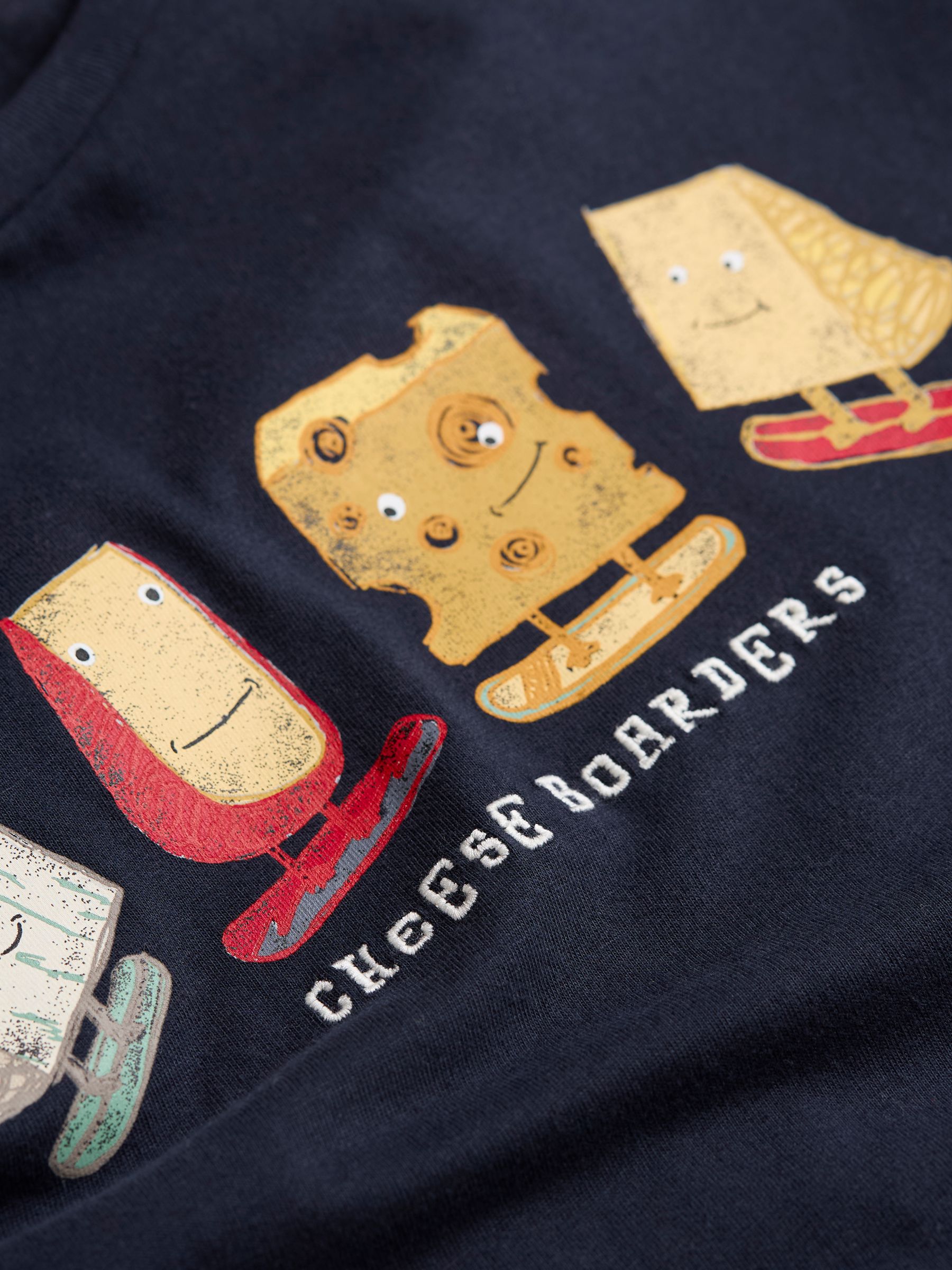 Navy Cheese Boarders Graphic T-Shirt - Image 10 of 10