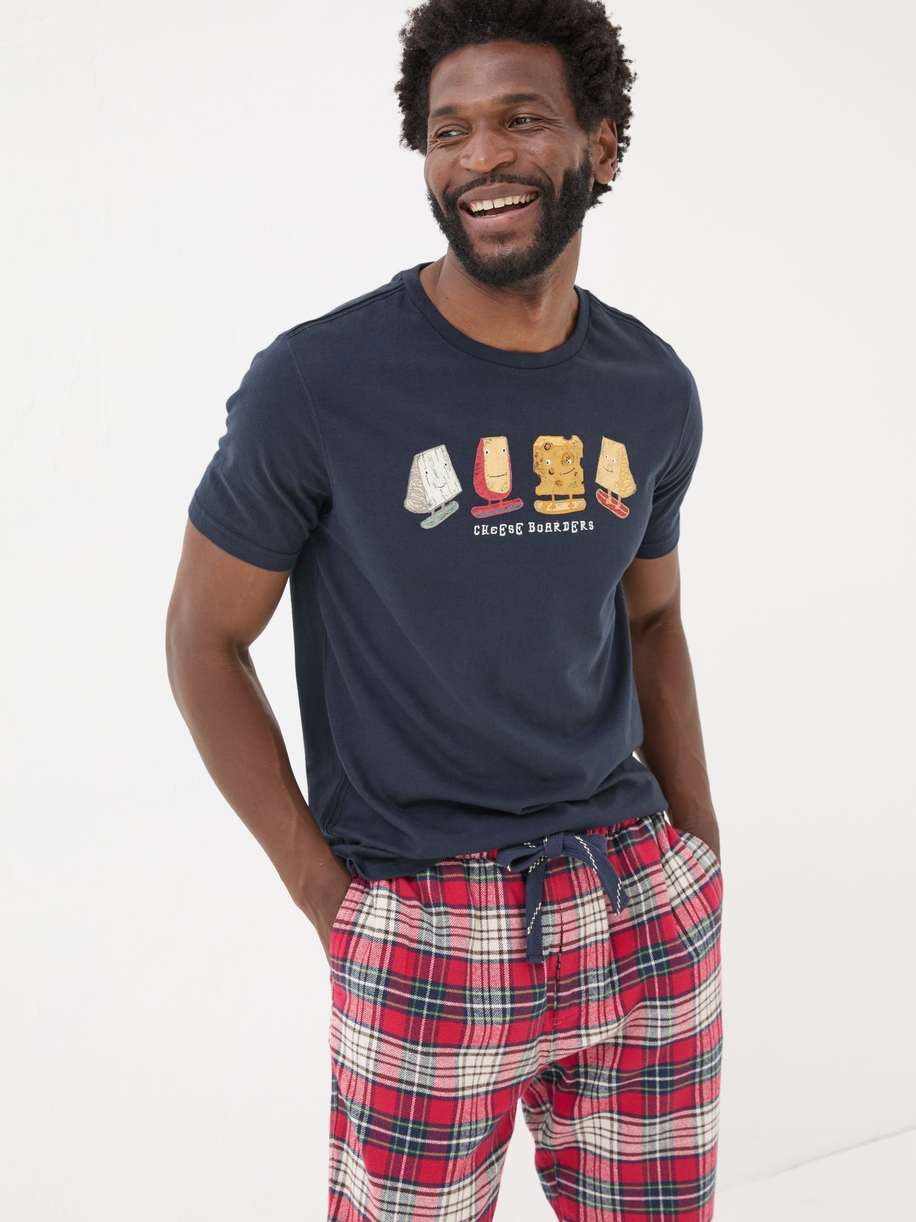 Navy Cheese Boarders Graphic T-Shirt - Image 2 of 10