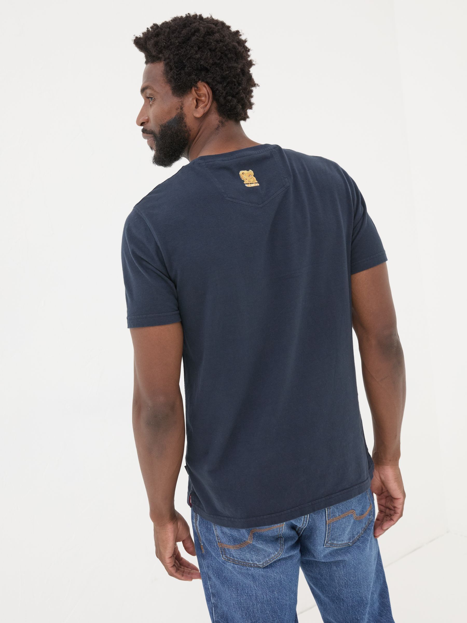 Navy Cheese Boarders Graphic T-Shirt - Image 4 of 10
