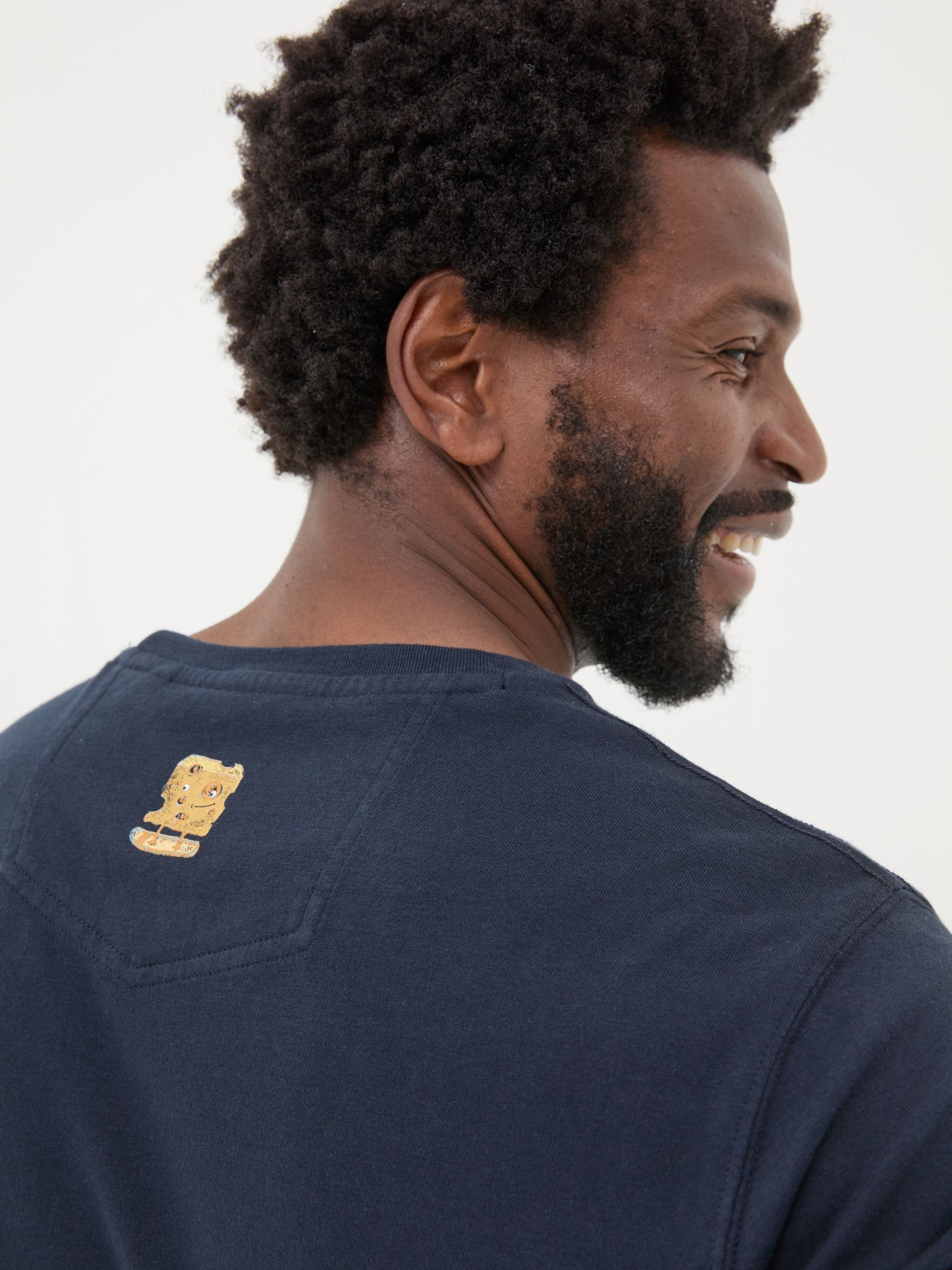 Navy Cheese Boarders Graphic T-Shirt - Image 7 of 10