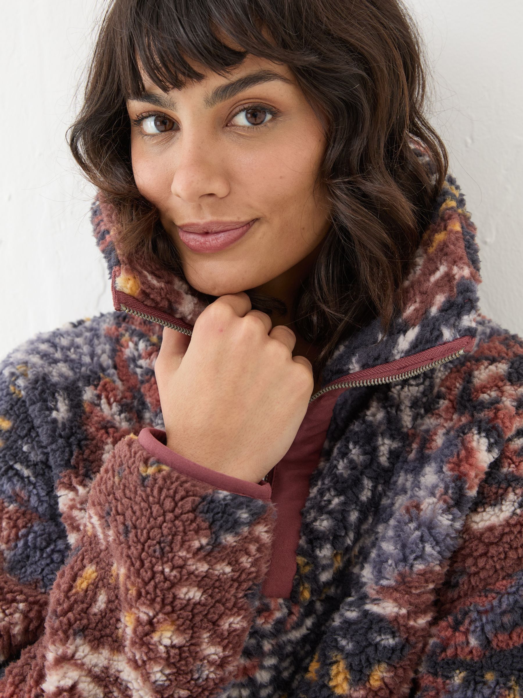 Parker Multi Abstract Animal Fleece FatFace