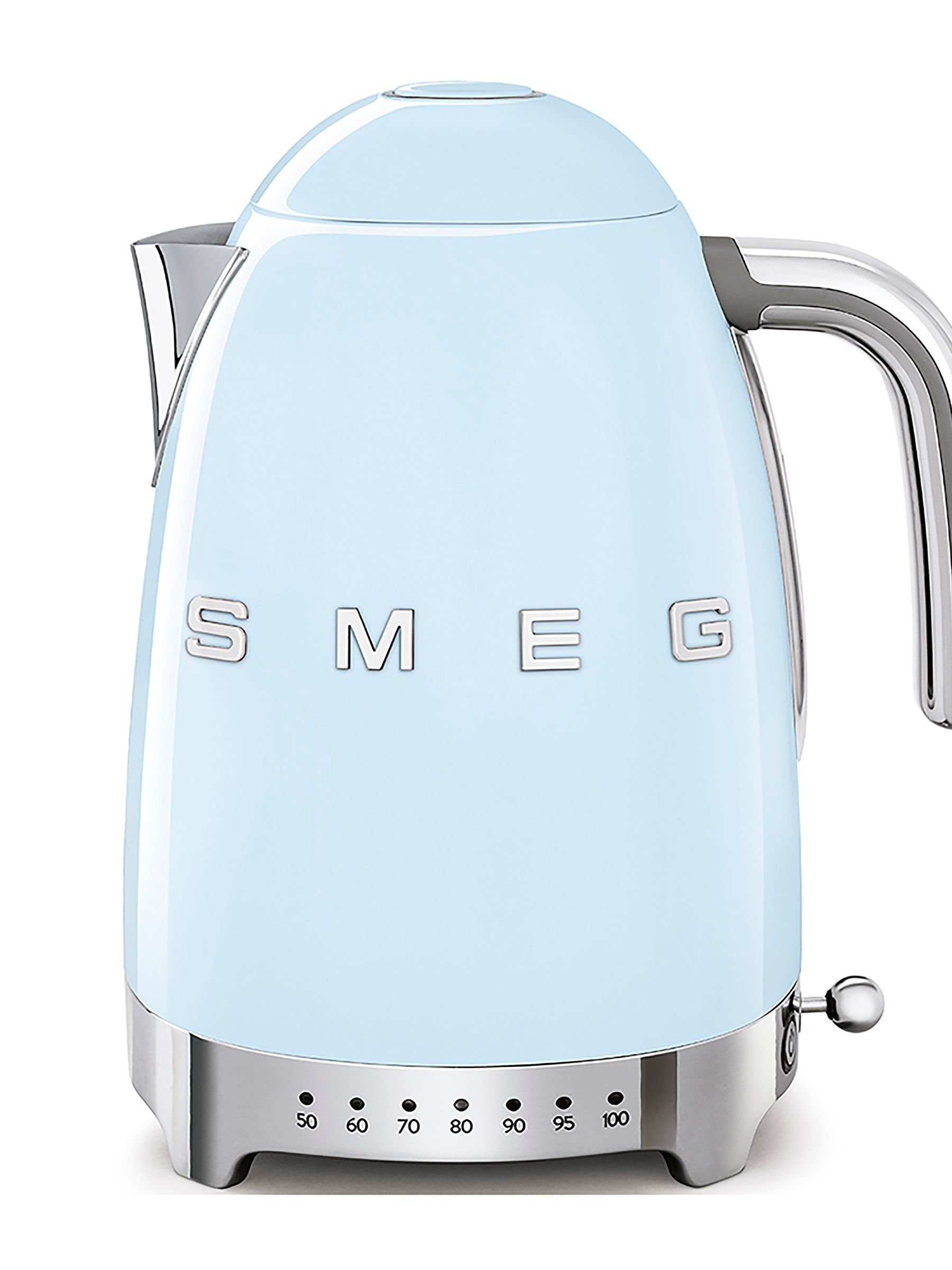 Smeg Pastel Blue Temperature Controlled Kettle 1.7 Litre - Image 1 of 6 Smeg Pastel Blue Temperature Controlled Kettle 1.7 Litre - Image 1 of 6