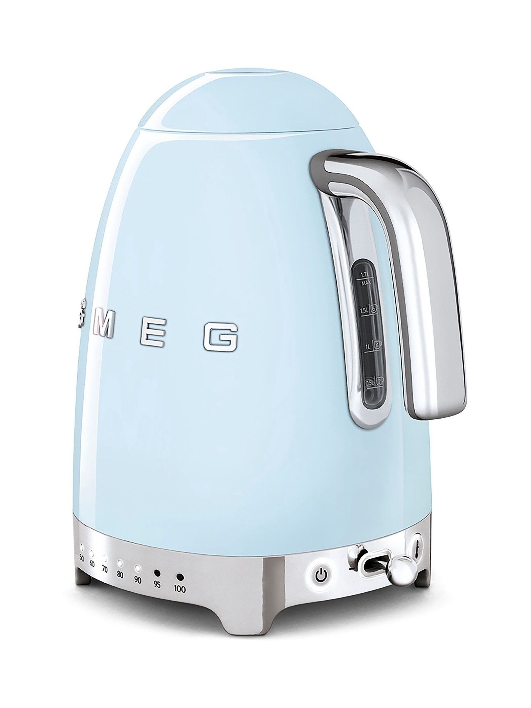 Smeg Pastel Blue Temperature Controlled Kettle 1.7 Litre - Image 3 of 6
