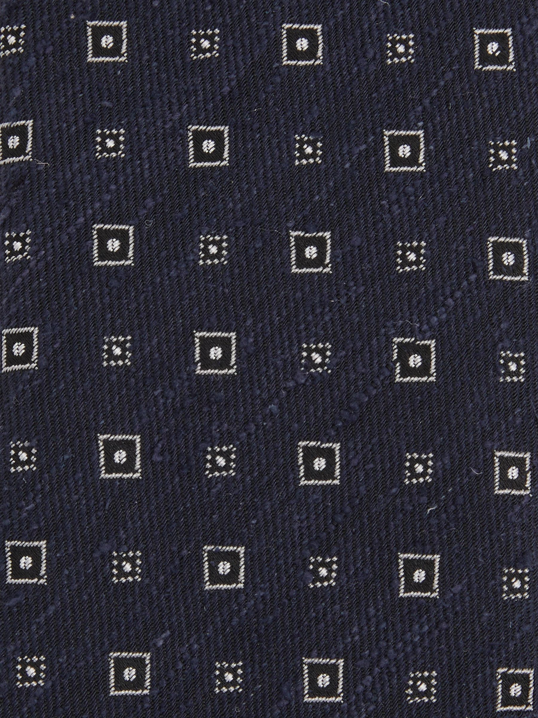 Anzio Navy Silk Blend Foulard Medallion Print Tie - Image 5 of 5
