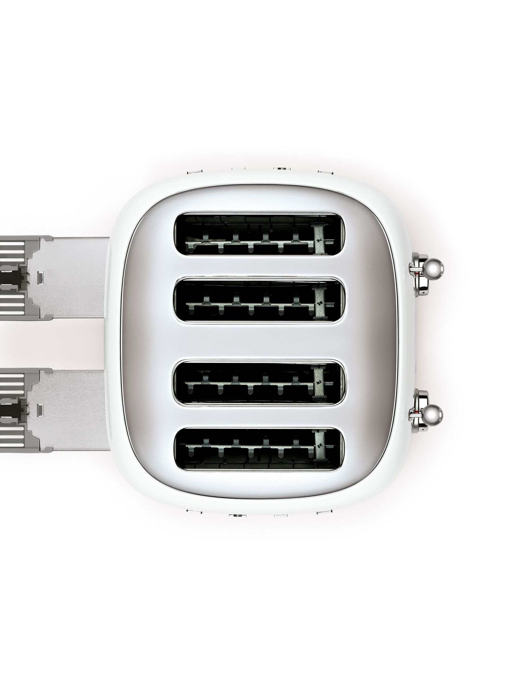 Smeg White 4 Slice Toaster - Image 5 of 6