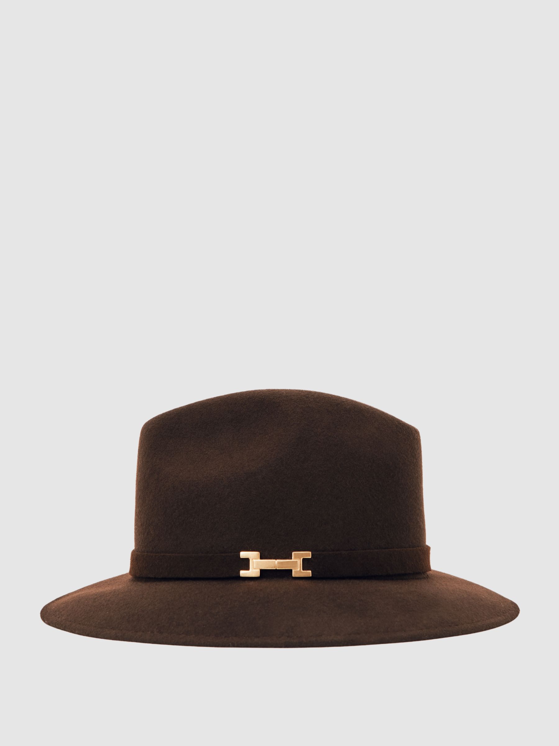 Wool Fedora in Chocolate - image 3