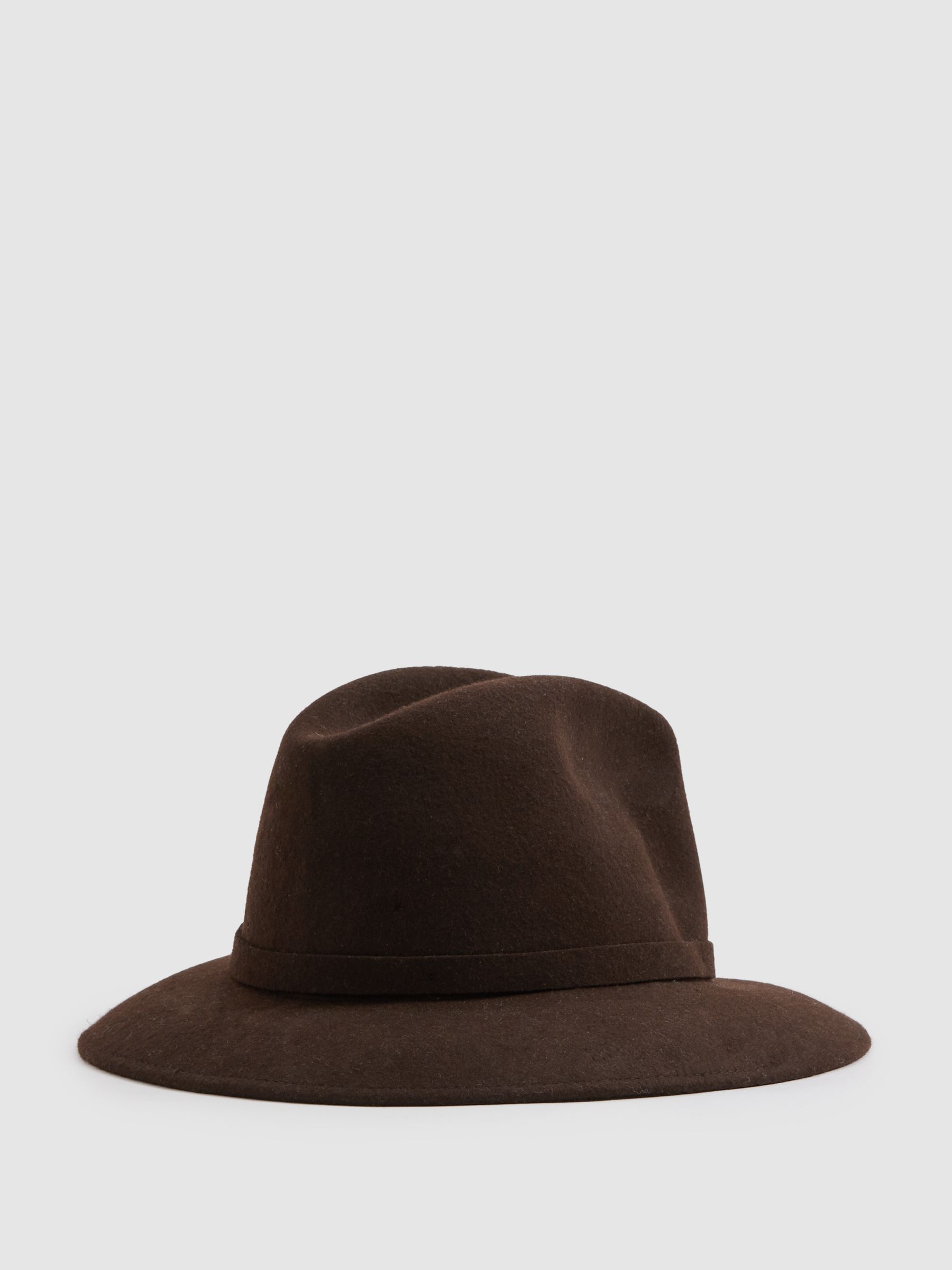 Wool Fedora in Chocolate - Image 3 of 4