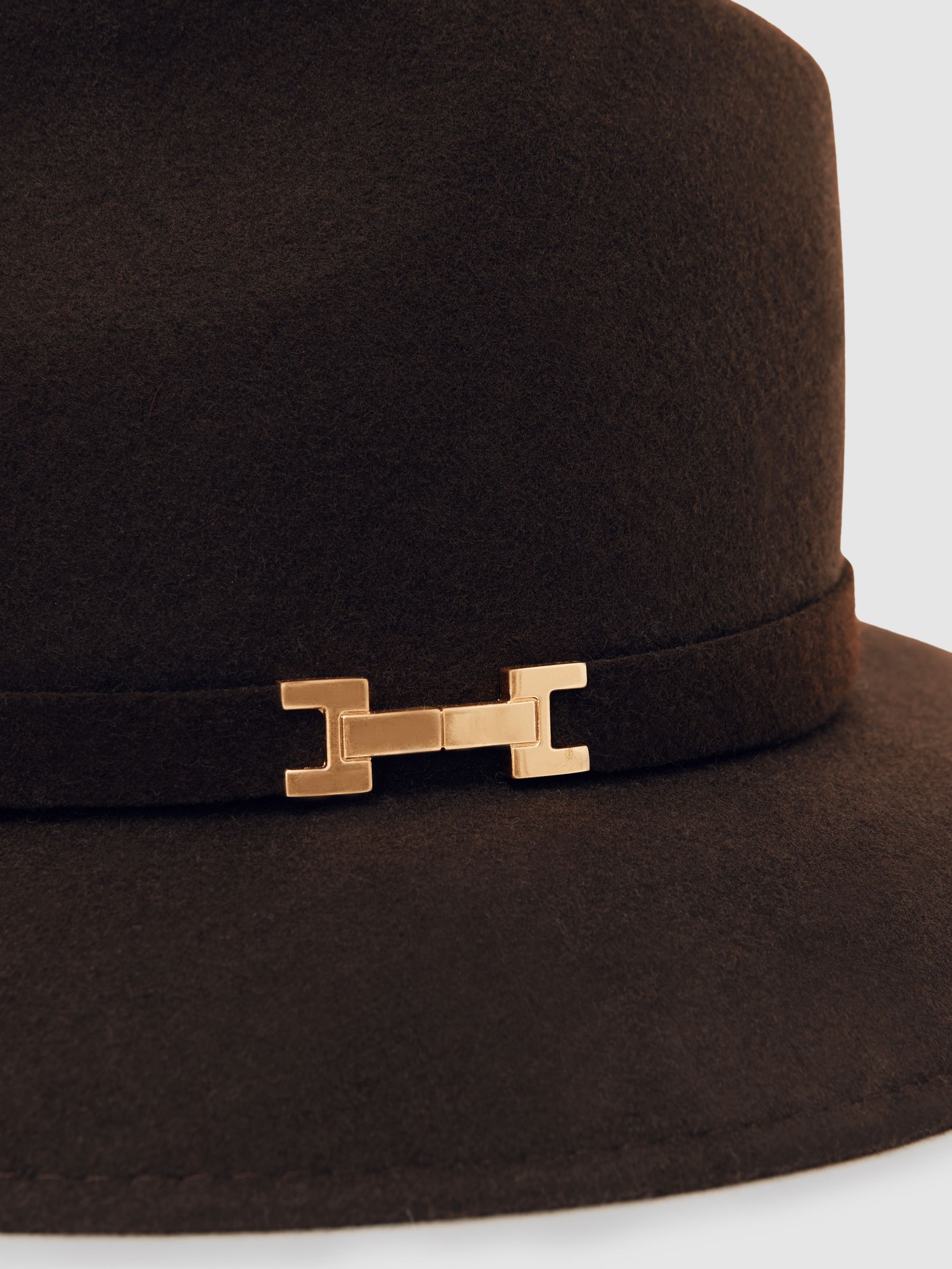 Wool Fedora in Chocolate - image 2