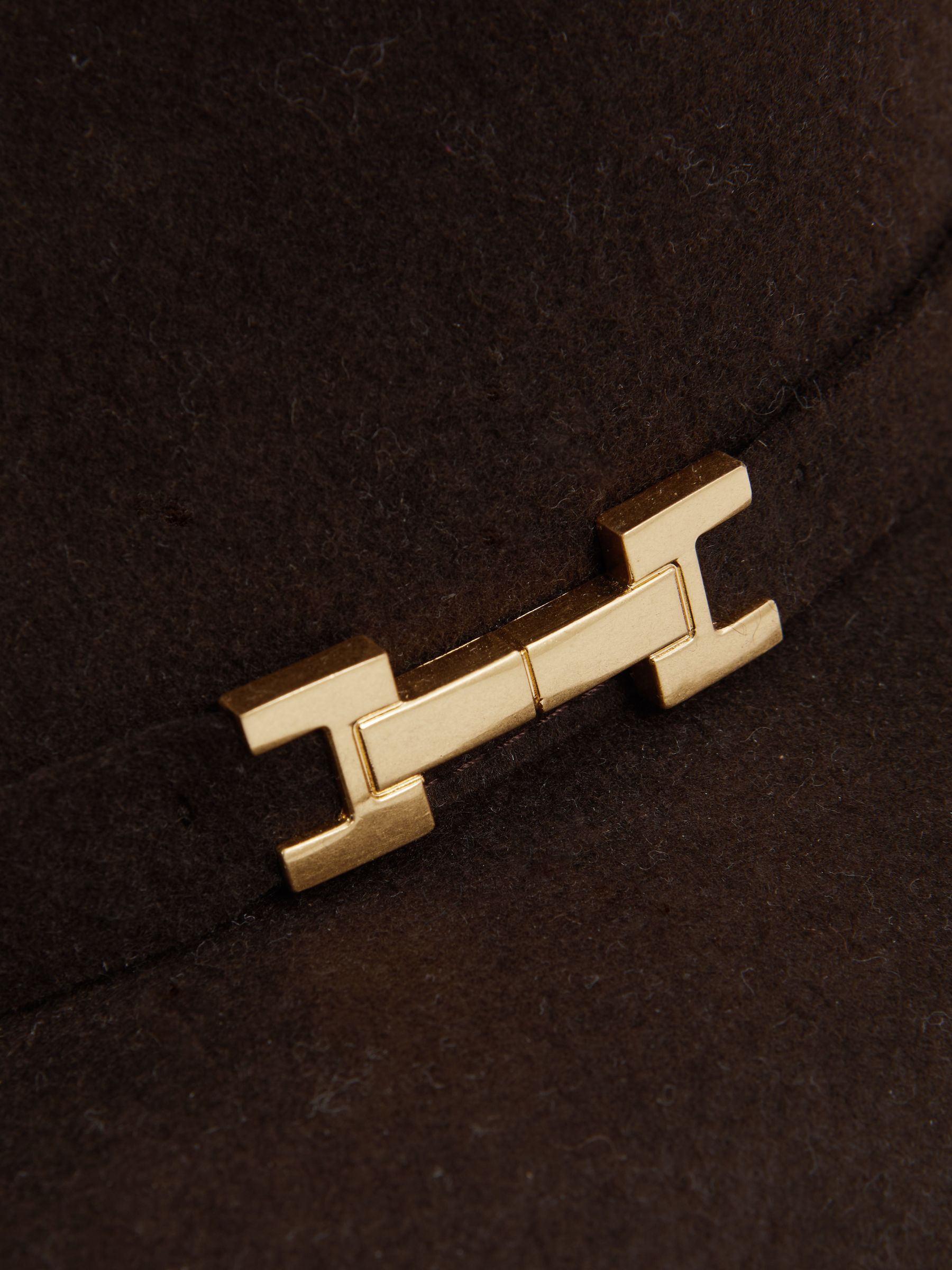 Wool Fedora in Chocolate - Image 4 of 4