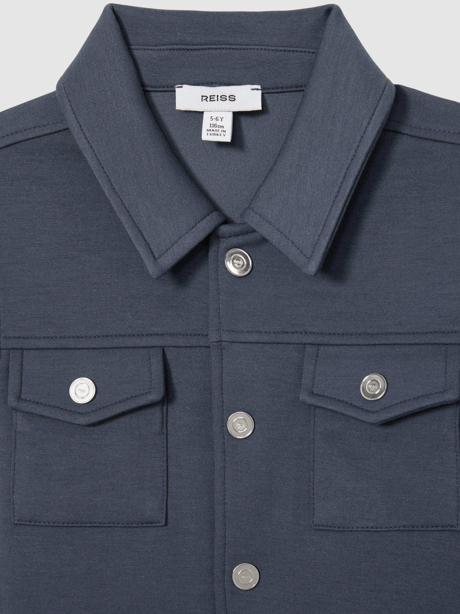 3-9 yrs Interlock-Jersey Overshirt in Dark Diesel Blue - Image 4 of 4