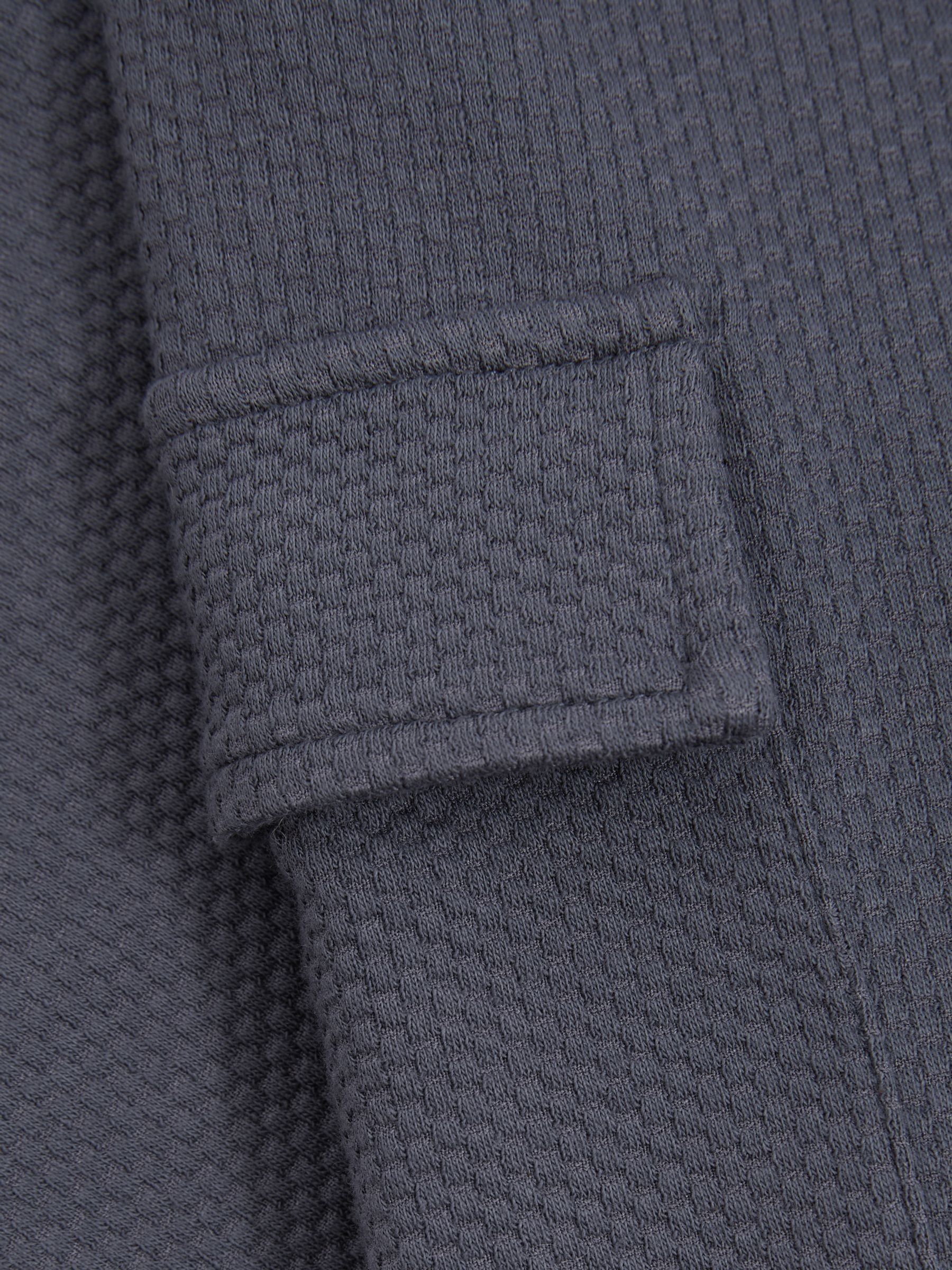 13-14 yrs Textured Cotton Blend Drawstring Joggers in Steel Blue - Image 4 of 4