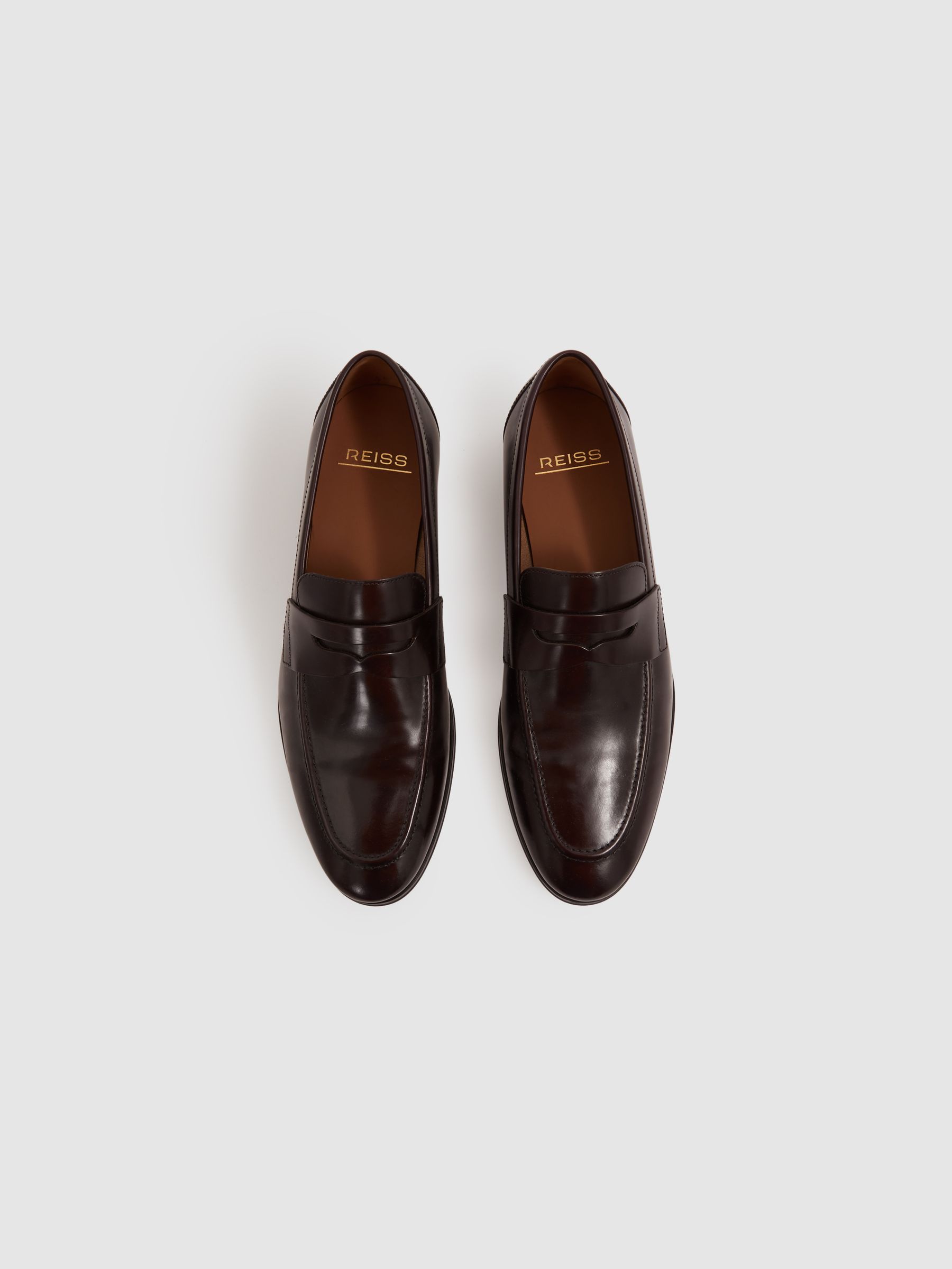 Patent Leather Saddle Loafers in Oxblood - Image 3 of 5