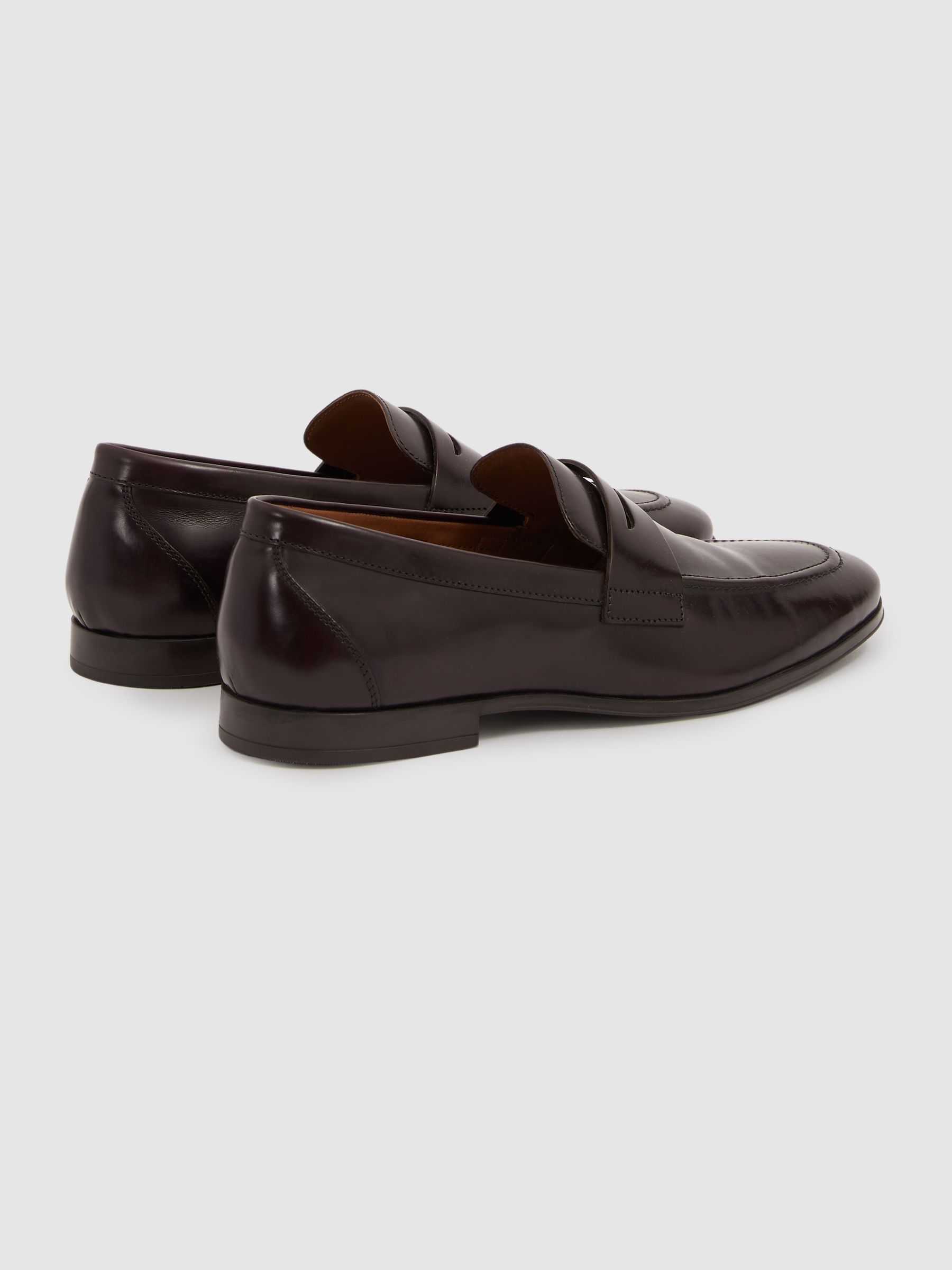 Patent Leather Saddle Loafers in Oxblood - Image 4 of 5