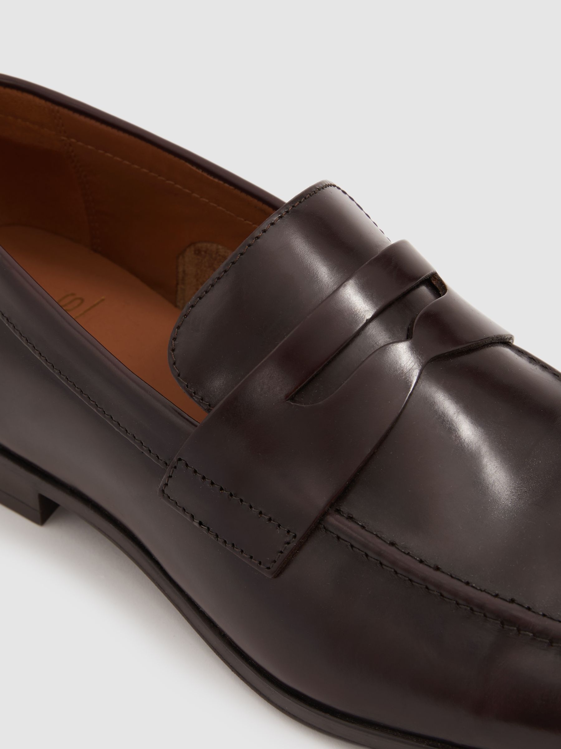 Patent Leather Saddle Loafers in Oxblood - Image 5 of 5
