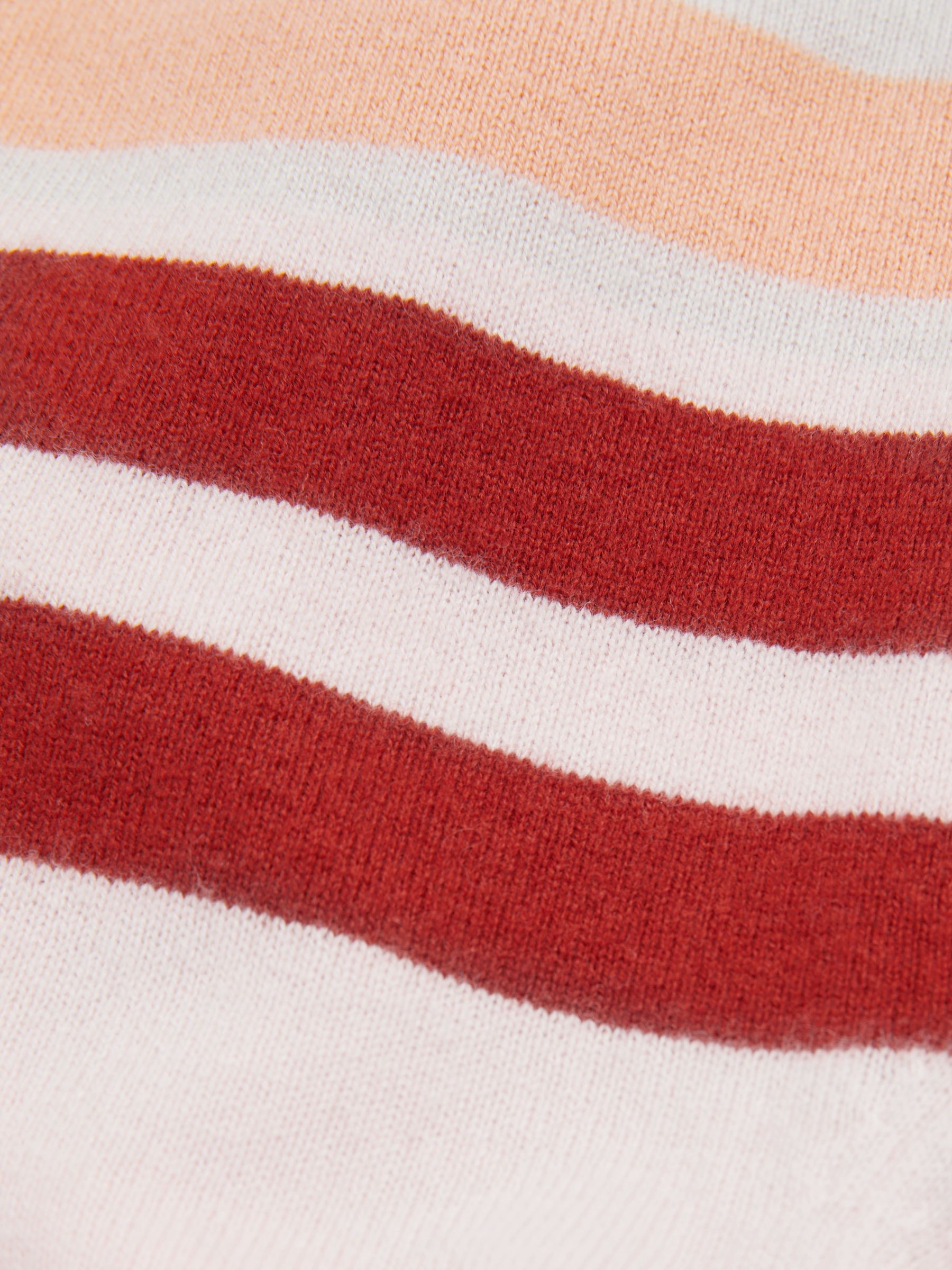 4-9 yrs Wool Blend Striped Crew Neck Jumper in Pink - Image 4 of 4