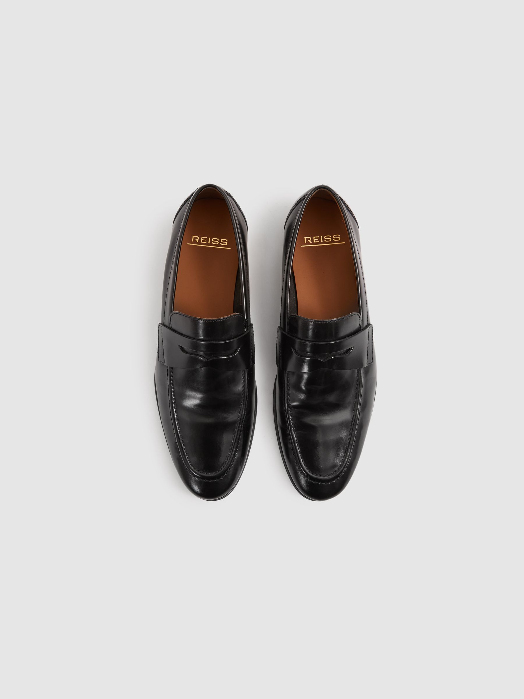 Patent Leather Saddle Loafers in Black - Image 3 of 6