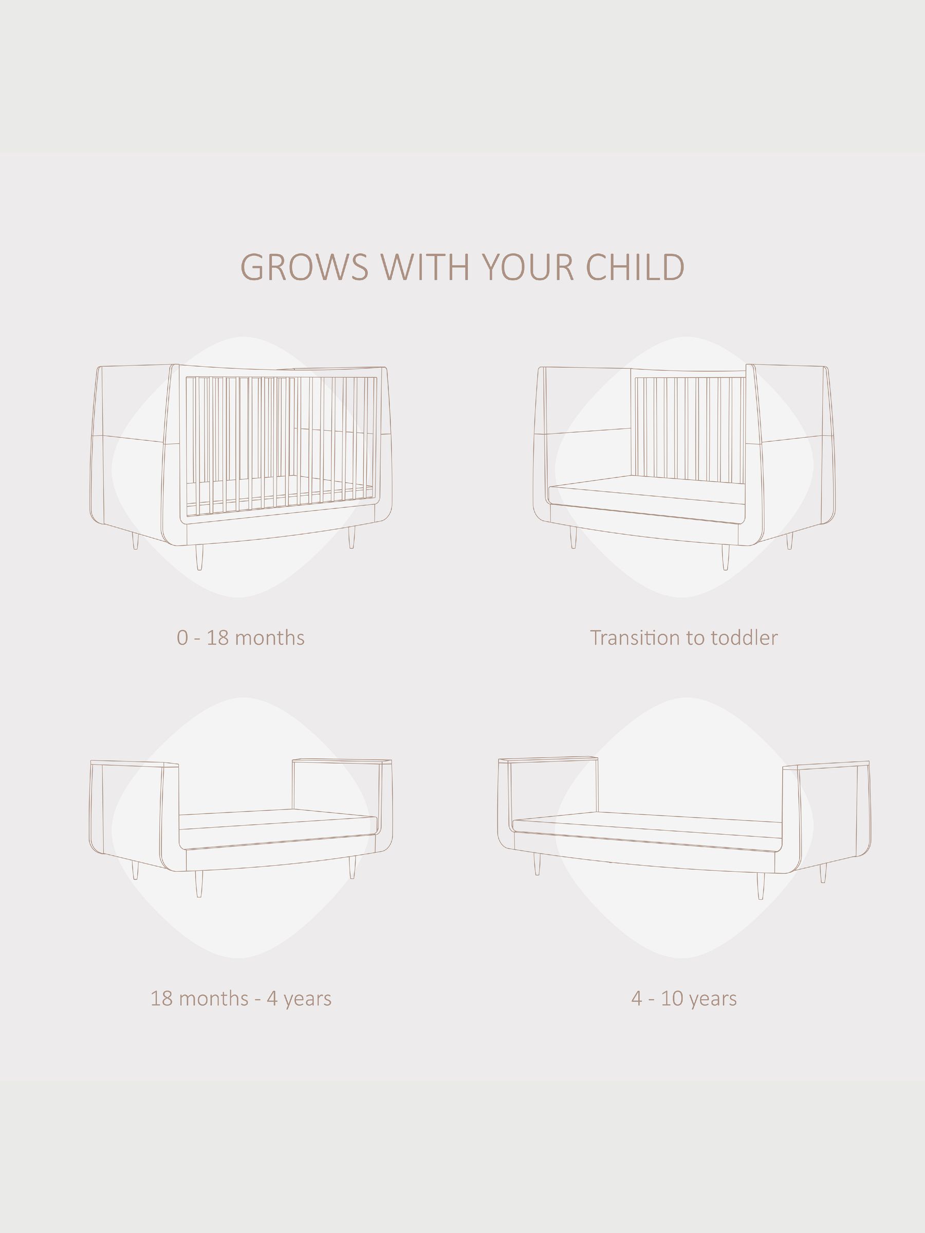Snuz Silver Birch SnuzKot The Natural Edit Cot Bed - Image 3 of 8