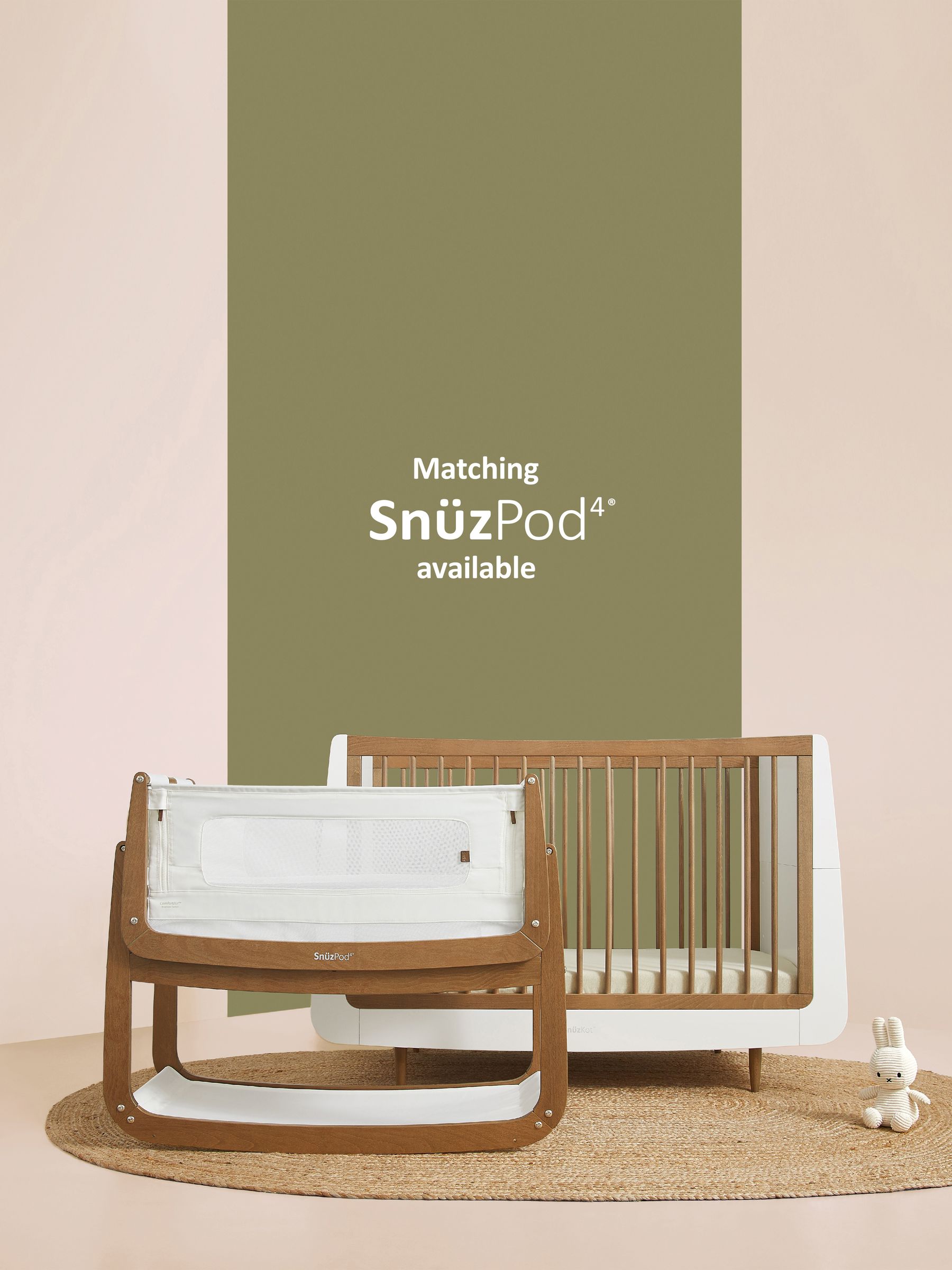 Snuz Walnut SnuzKot Skandi The Natural Edit Cot Bed - Image 7 of 8