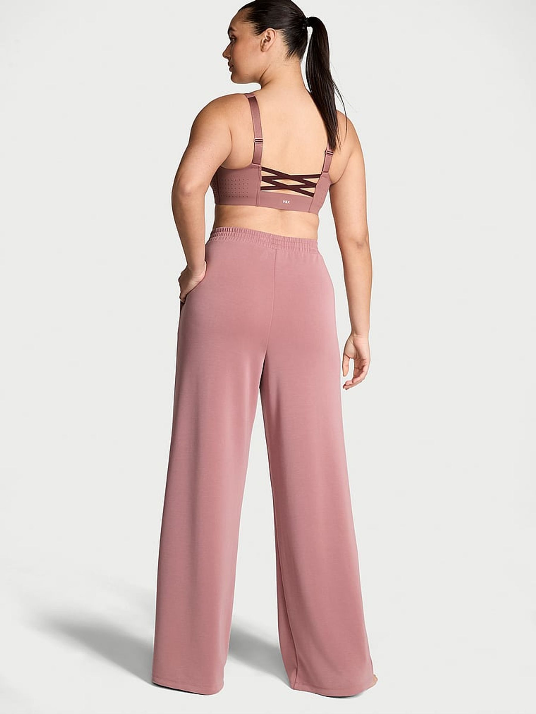 Vintage Rose Pink Modal Wide Leg Jogger - Image 2 of 4
