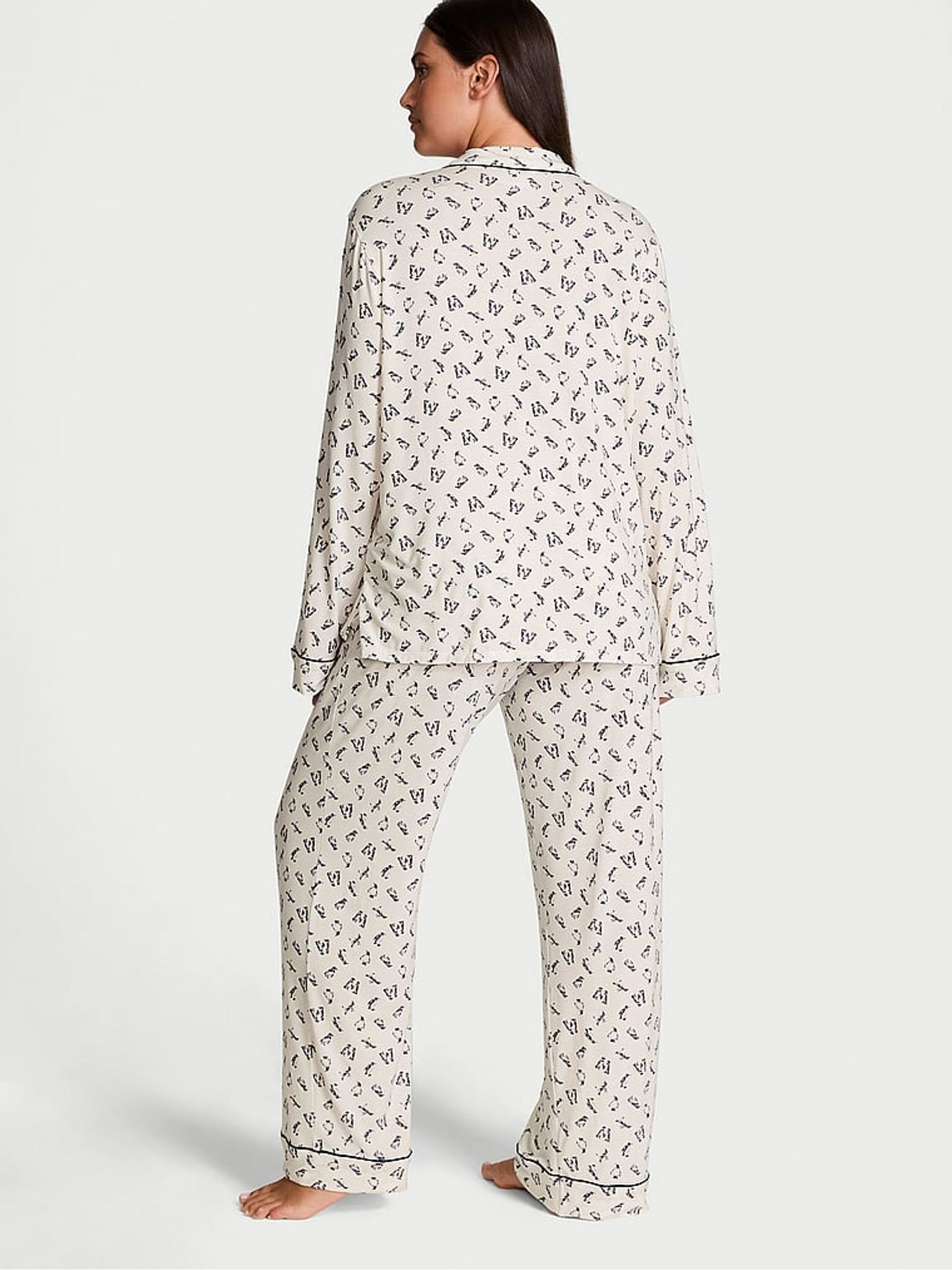 Coconut White Merry Penguins Modal Long Pyjama Set - Image 2 of 4