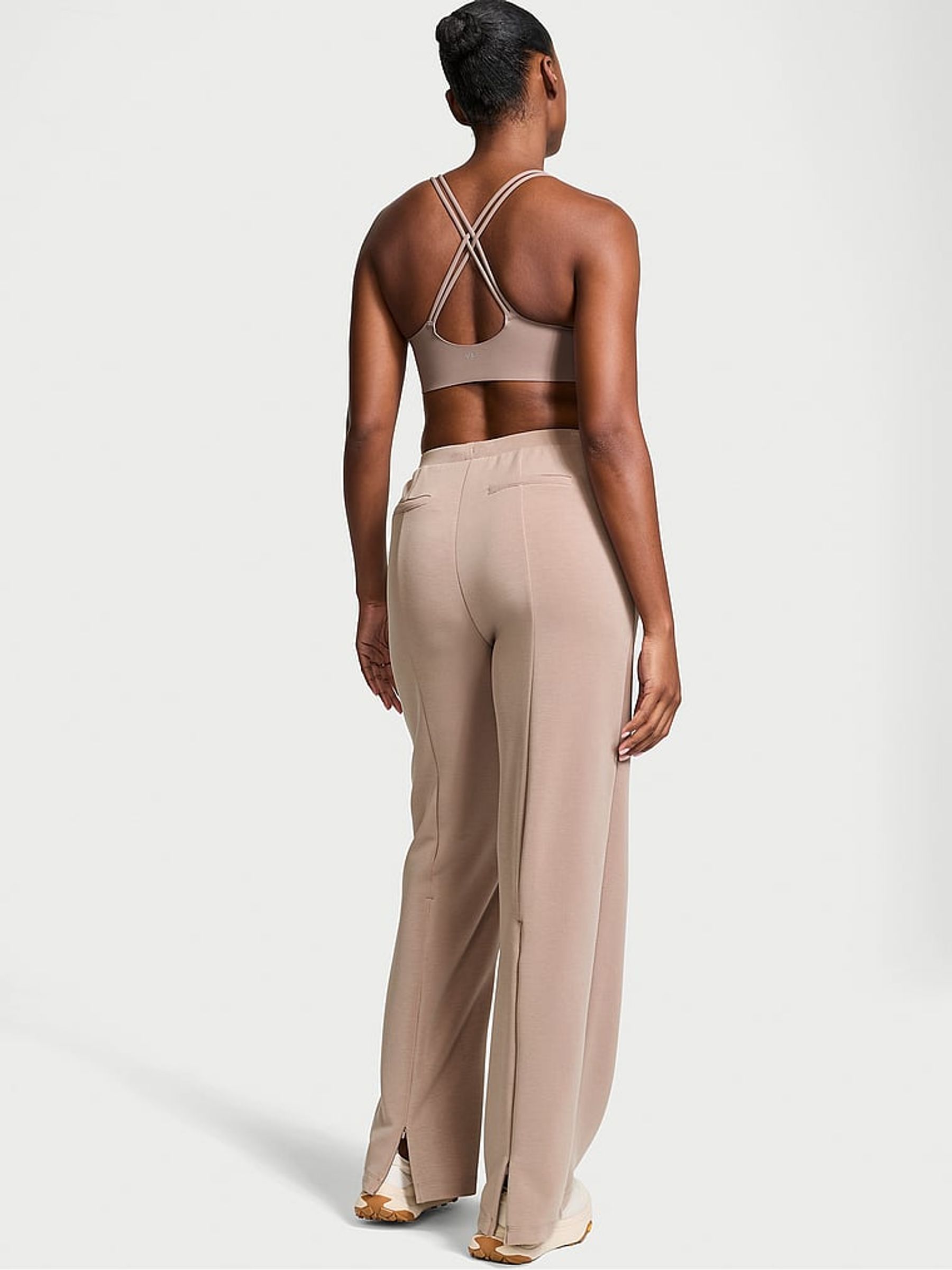 Candelight Rose Nude Wide Leg Featherweight Knit Joggers - Image 2 of 5