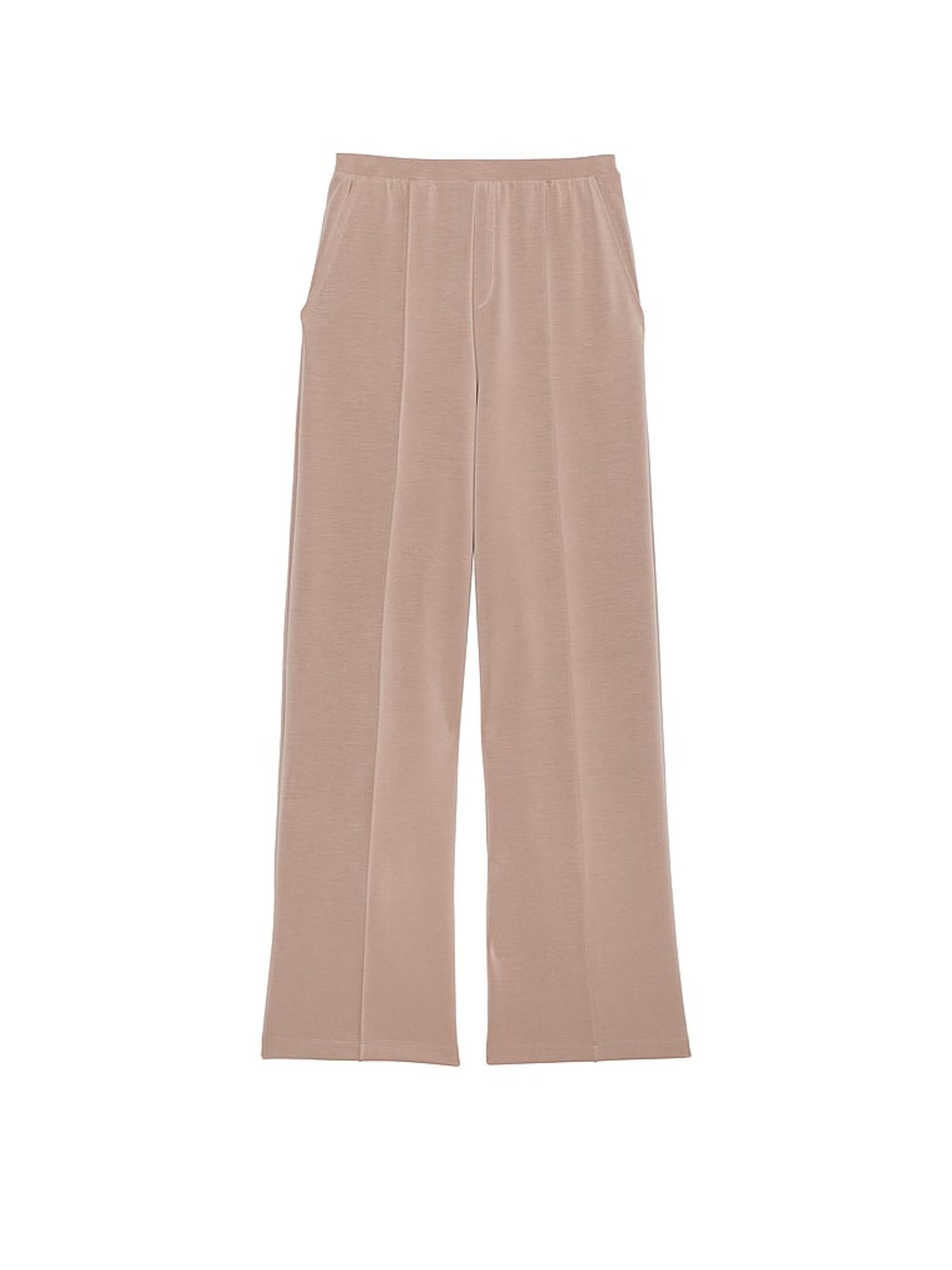 Candelight Rose Nude Wide Leg Featherweight Knit Joggers - Image 4 of 5