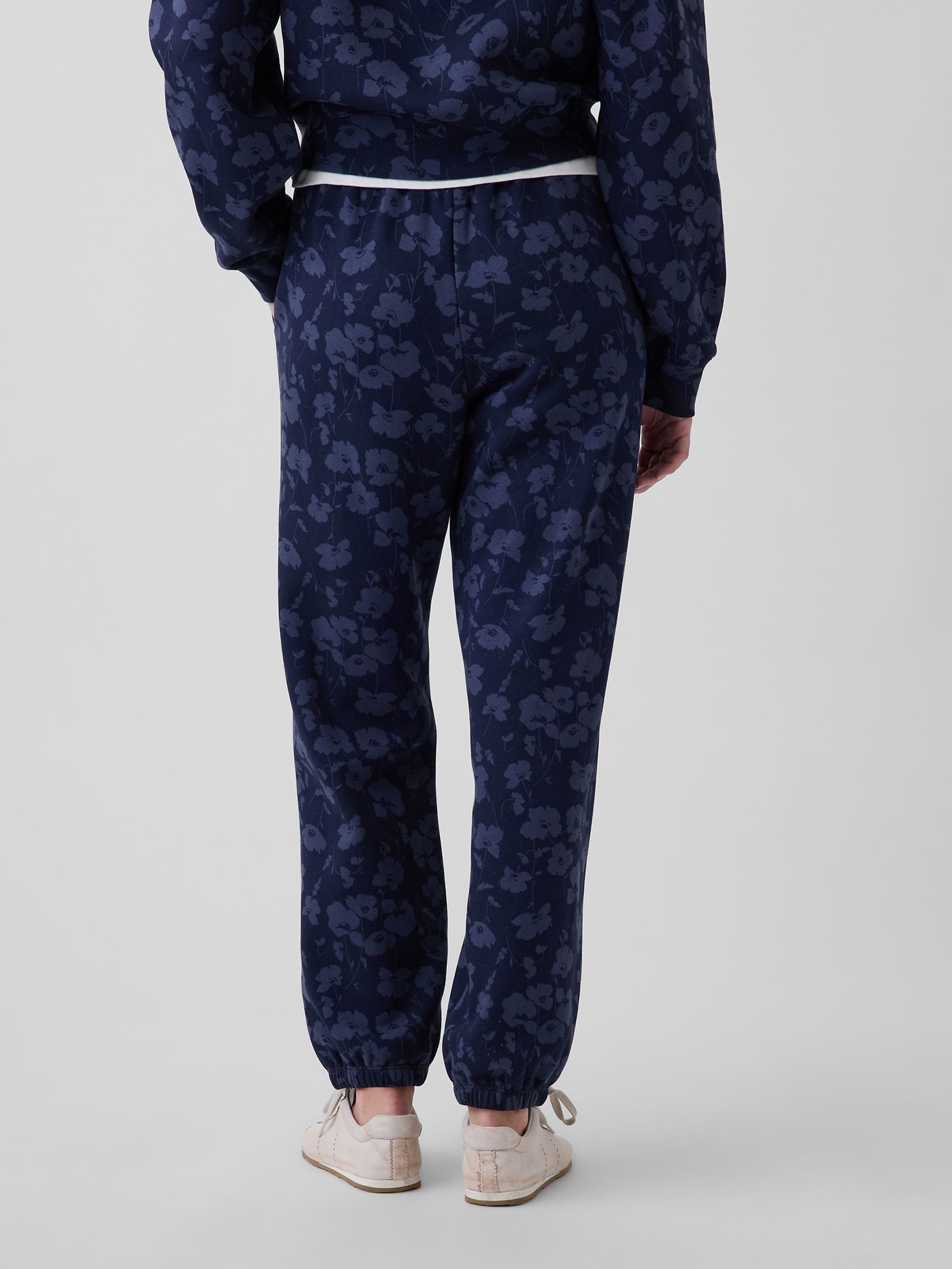 Navy Floral Vintage Soft Relaxed Joggers - Image 2 of 4