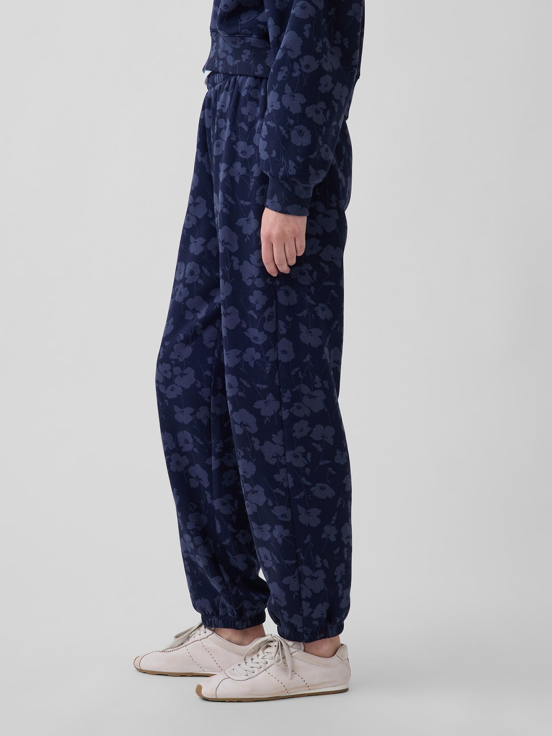 Navy Floral Vintage Soft Relaxed Joggers - Image 3 of 4
