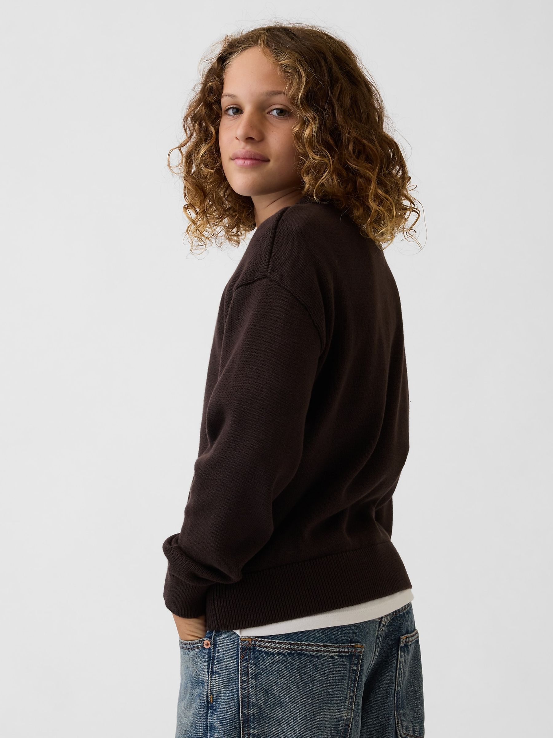 Brown Relaxed Jumper - Image 2 of 5