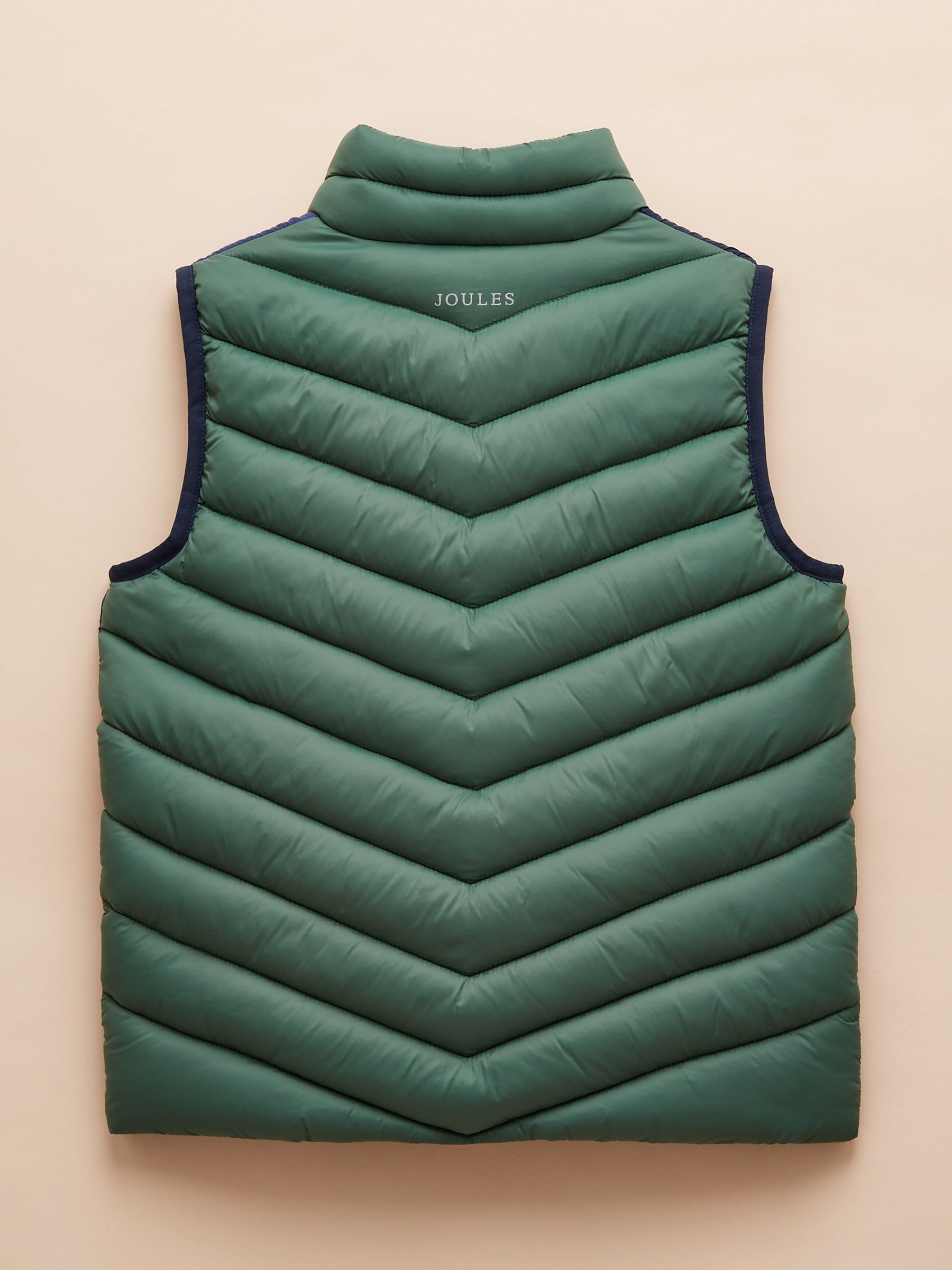Boys' Crofton Gilet Blue Colourblock Showerproof Padded Gilet - Image 2 of 5