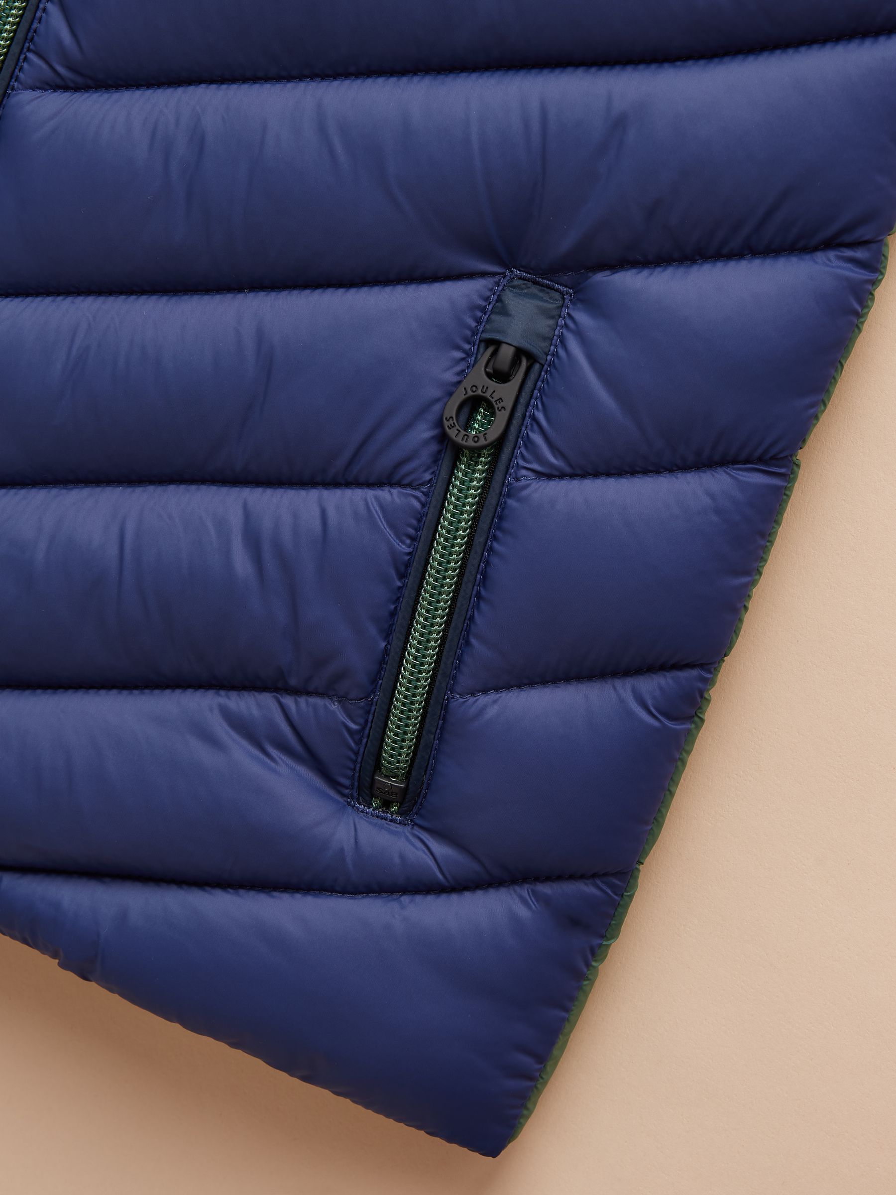 Boys' Crofton Gilet Blue Colourblock Showerproof Padded Gilet - Image 4 of 5