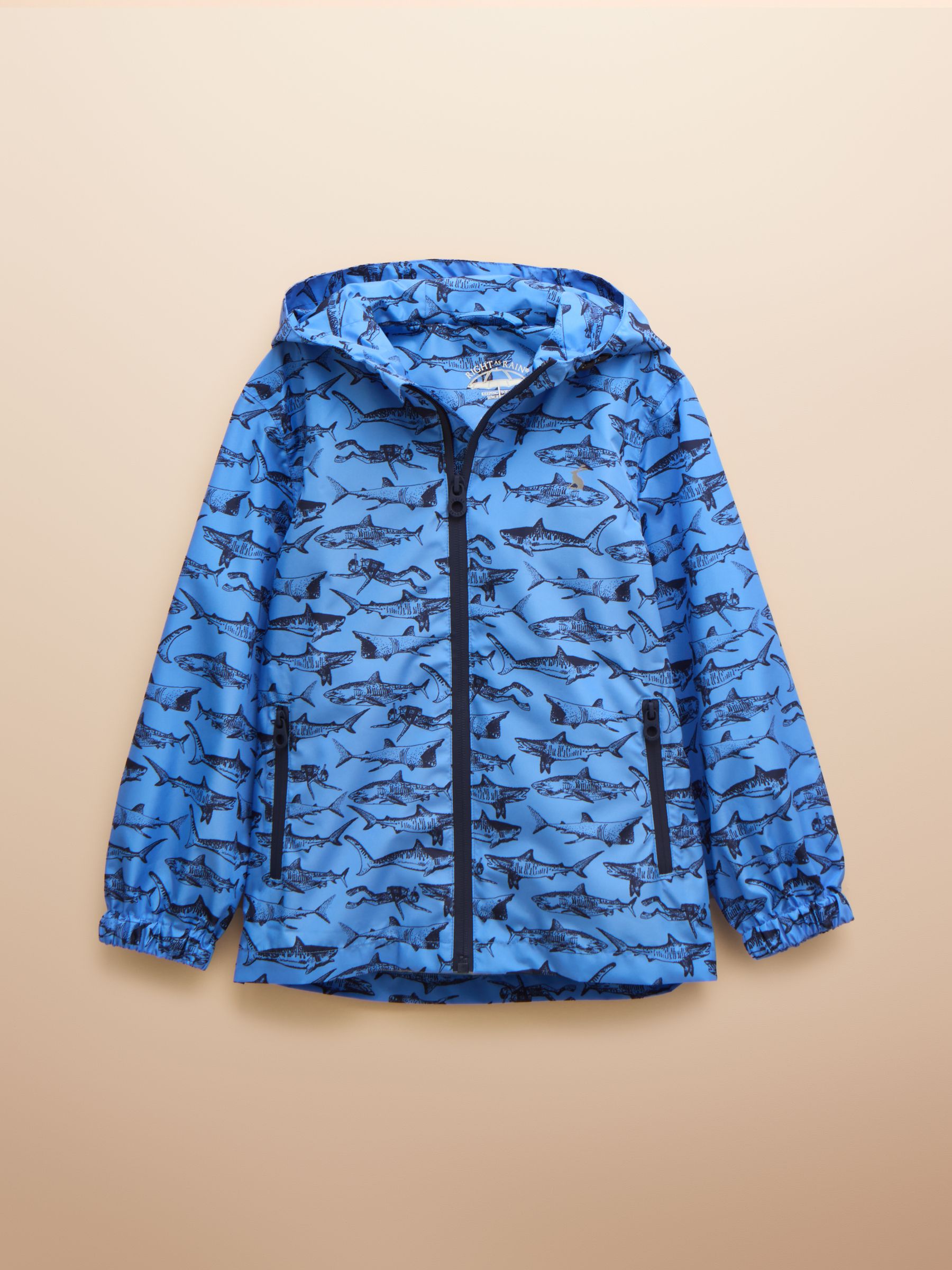 Rainwell Blue Shark Waterproof Raincoat With Hood - Image 1 of 9