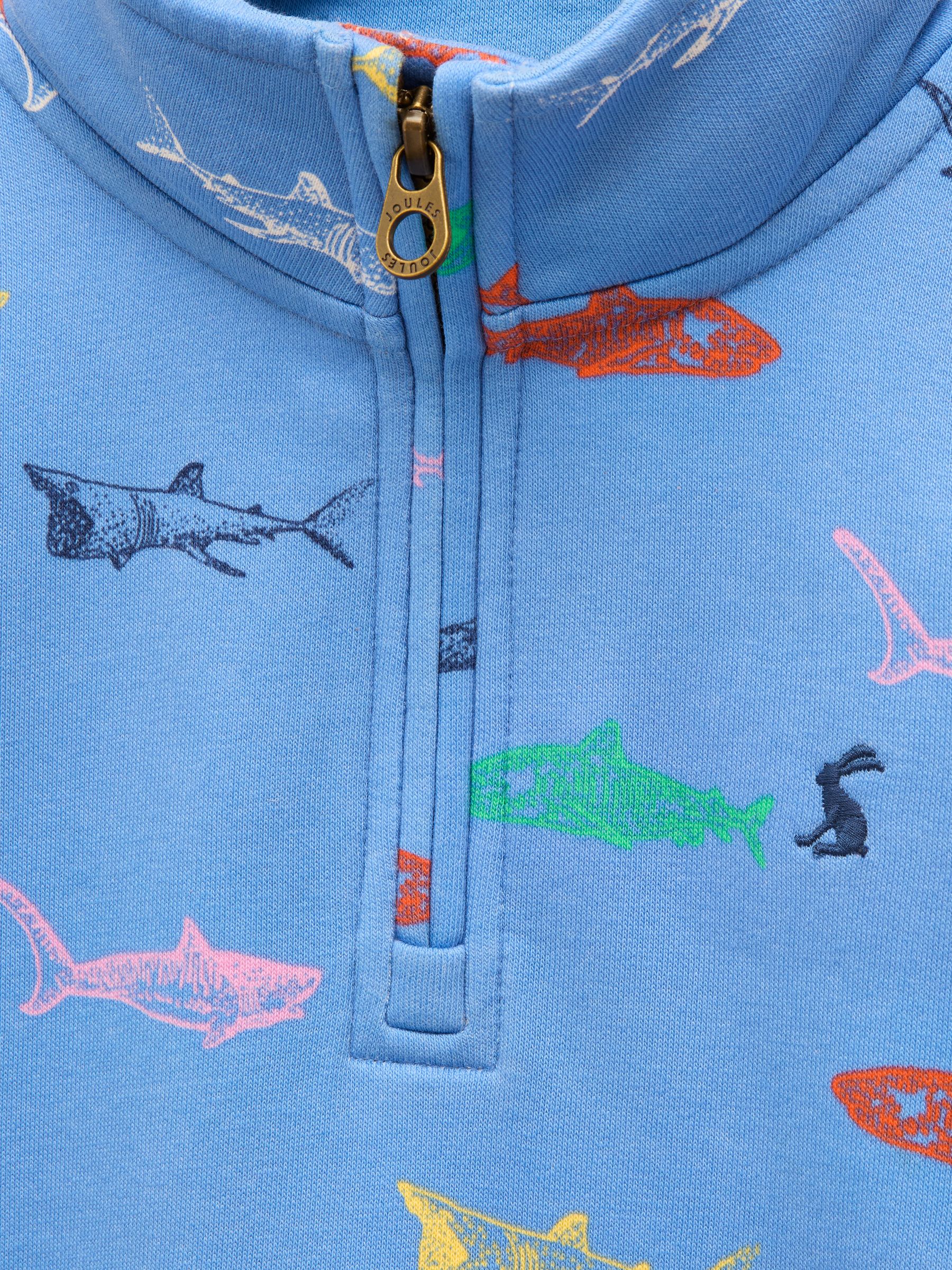 Boys' Alfie Light Blue Quarter Zip Sweatshirt - Image 5 of 6