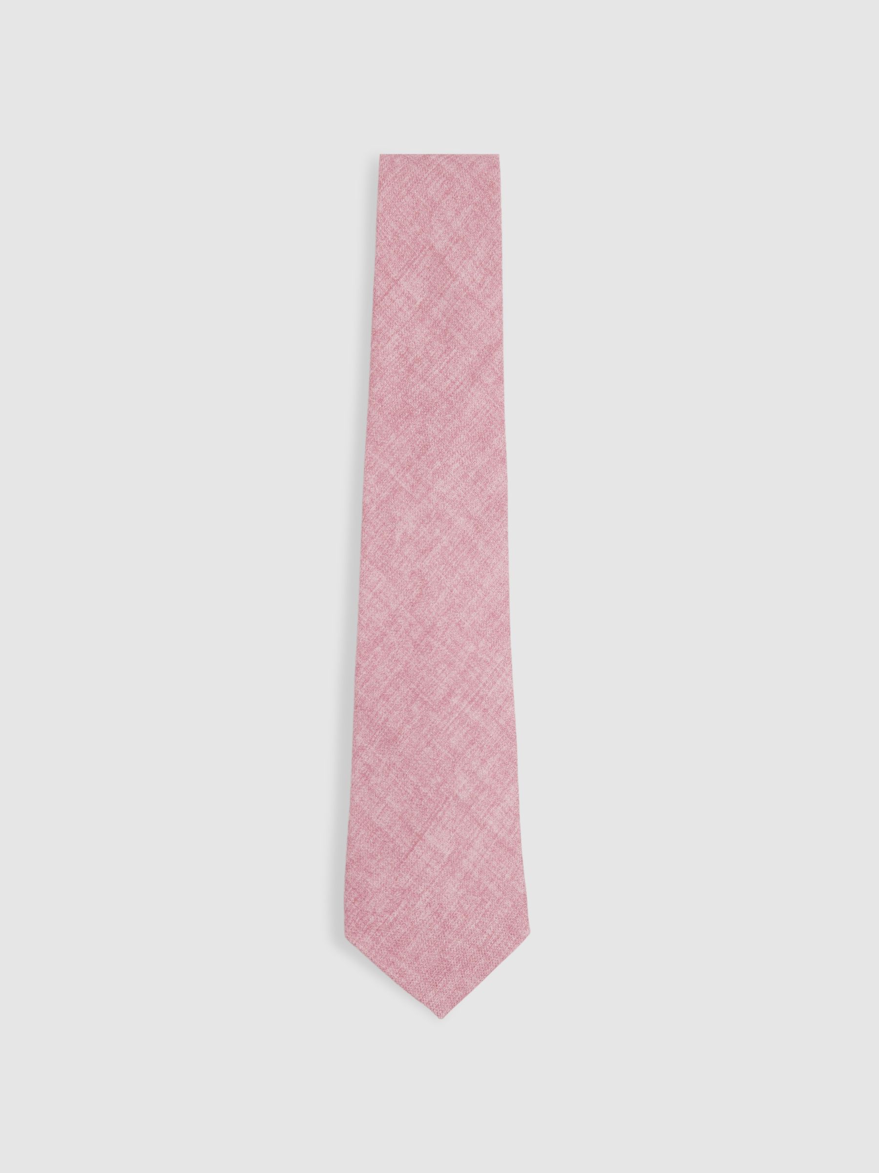 Melange Silk Tie in Soft Pink Melange - Image 1 of 4