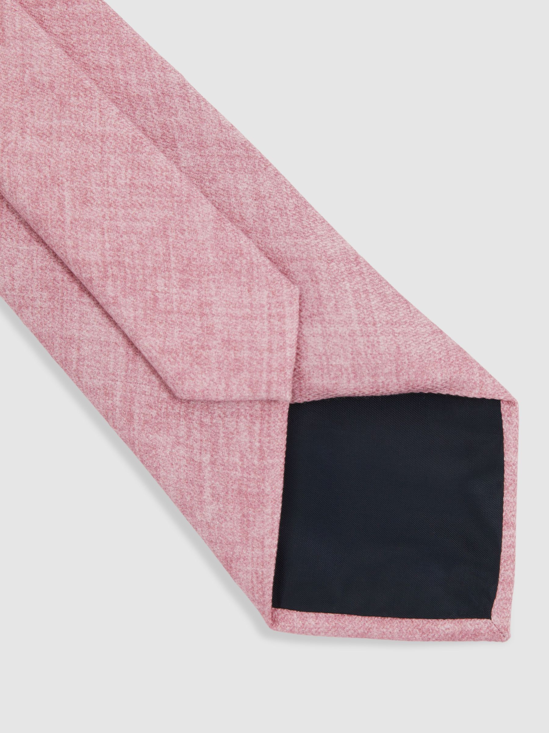 Melange Silk Tie in Soft Pink Melange - Image 3 of 4