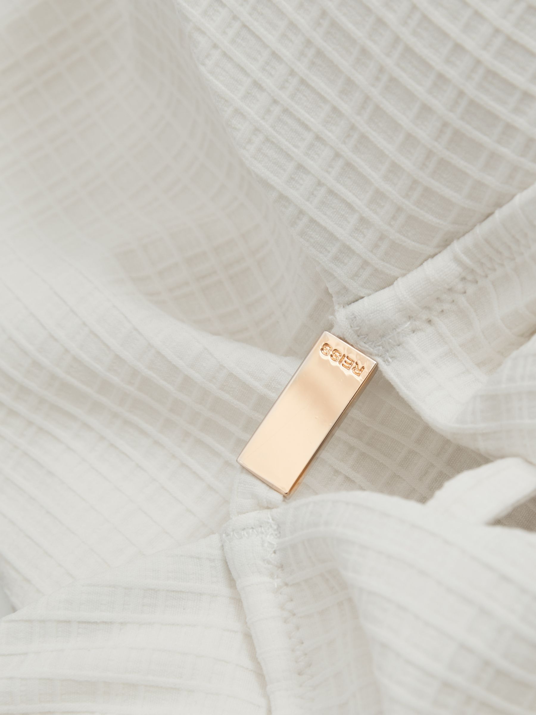 Freda White Textured Cross-Back Swimsuit - Image 5 of 5