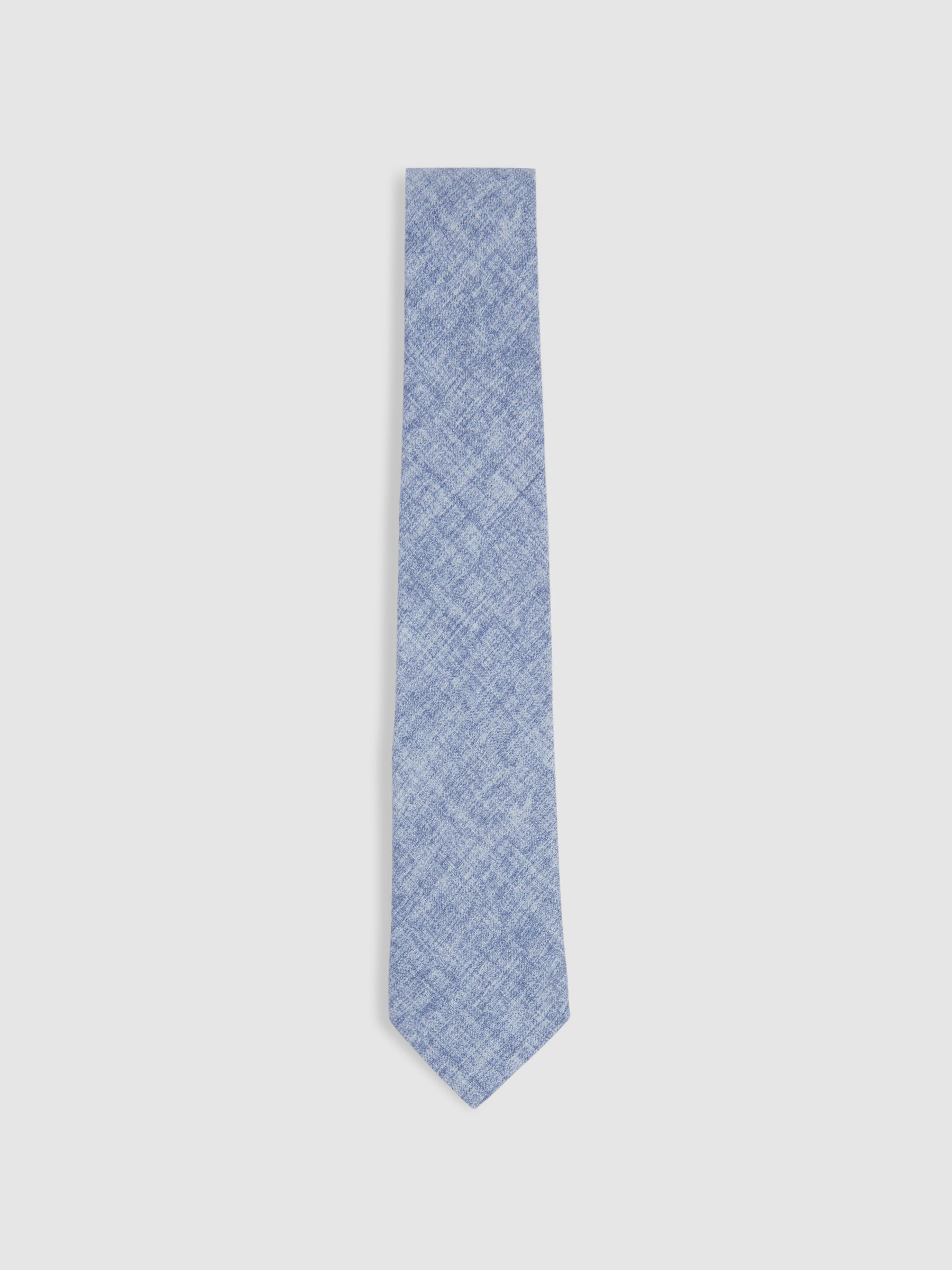 Melange Silk Tie in Soft Blue Melange - Image 1 of 5