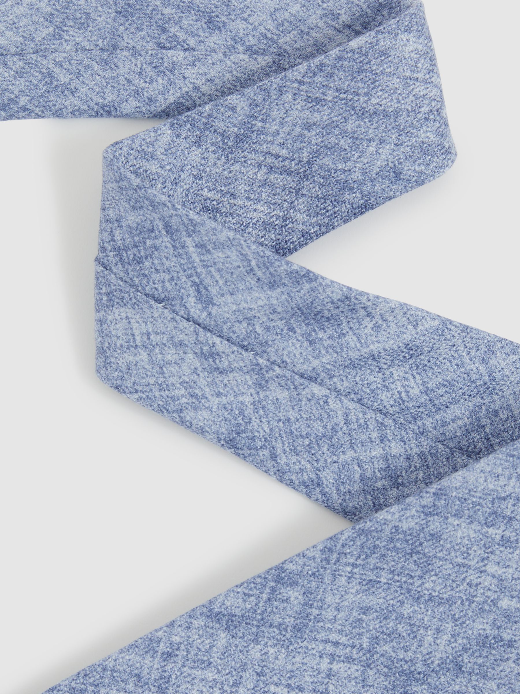 Melange Silk Tie in Soft Blue Melange - Image 3 of 5