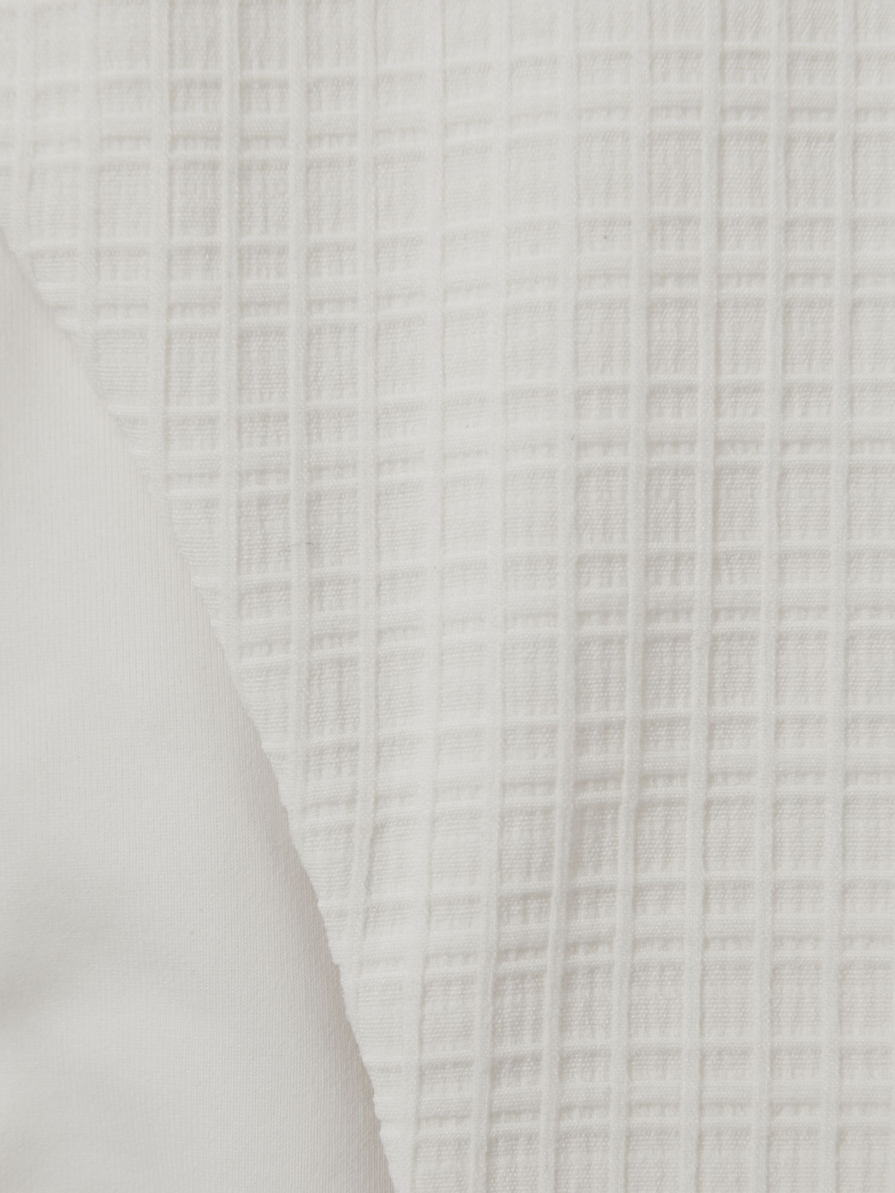 Laurel White High Rise Waffle Bikini Bottoms - Image 4 of 4