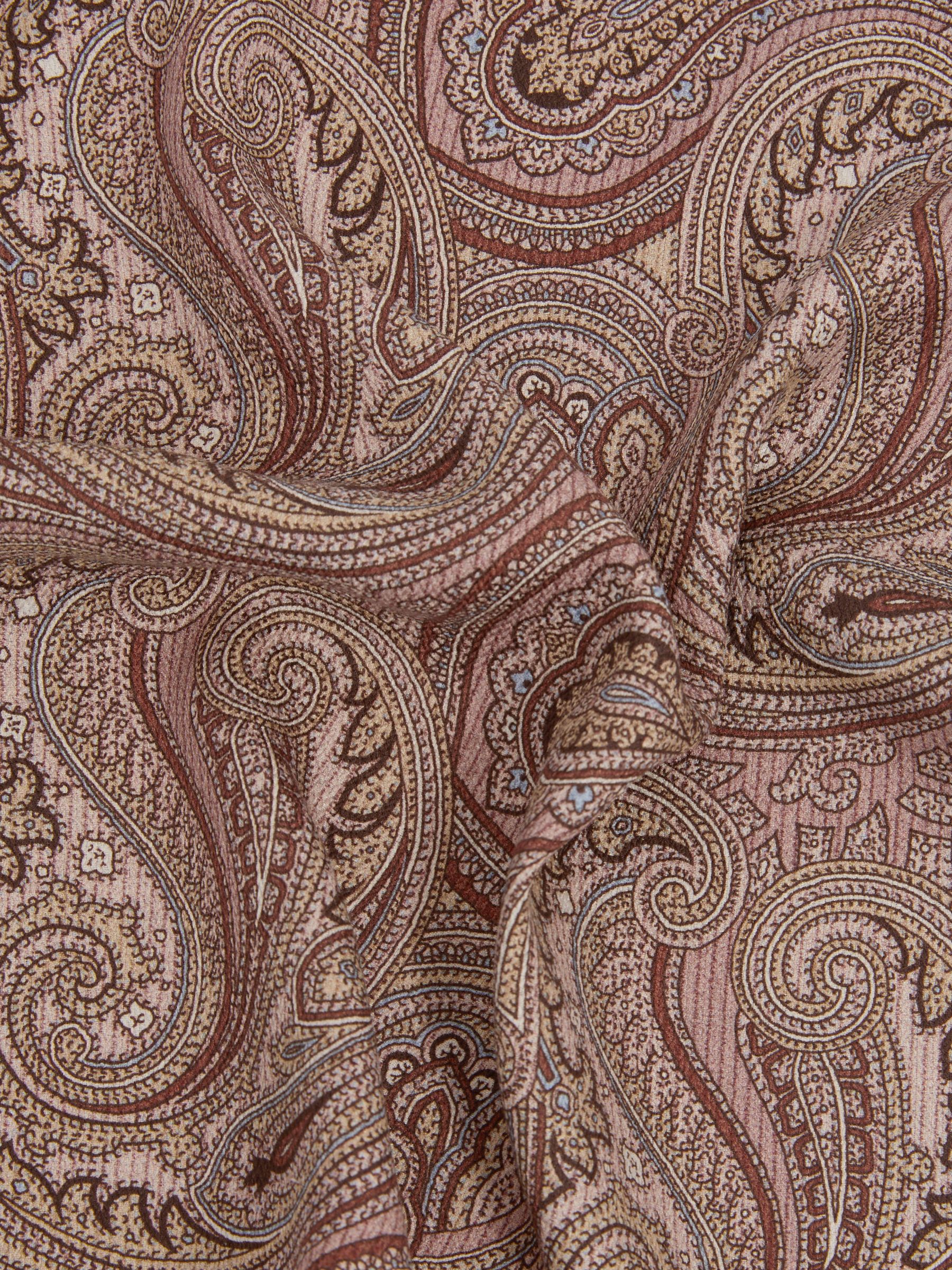 Reversible Silk Pocket Square in Dusty Pink - Image 5 of 5