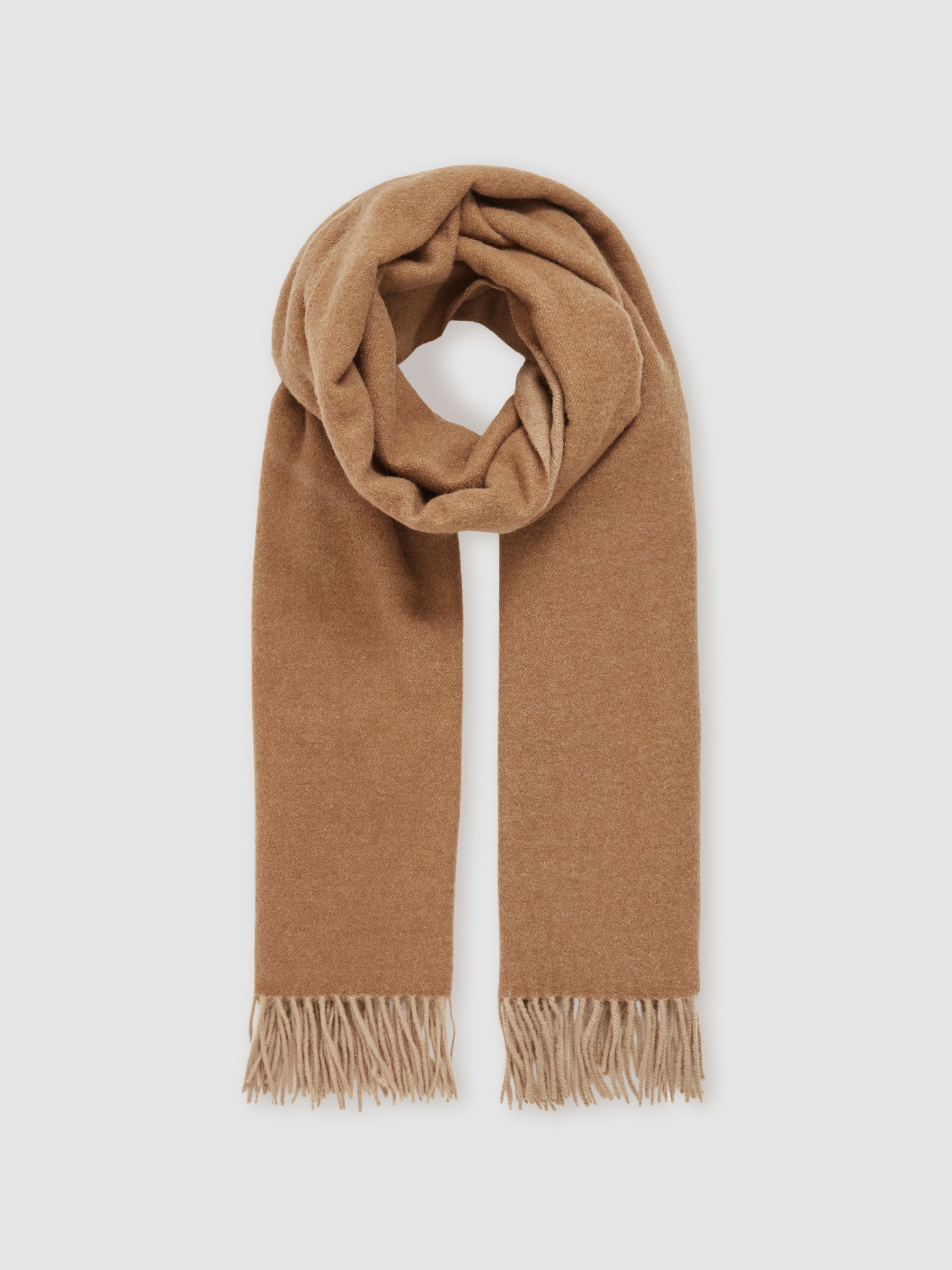 Wool-Cashmere Scarf in Biscuit - image 2