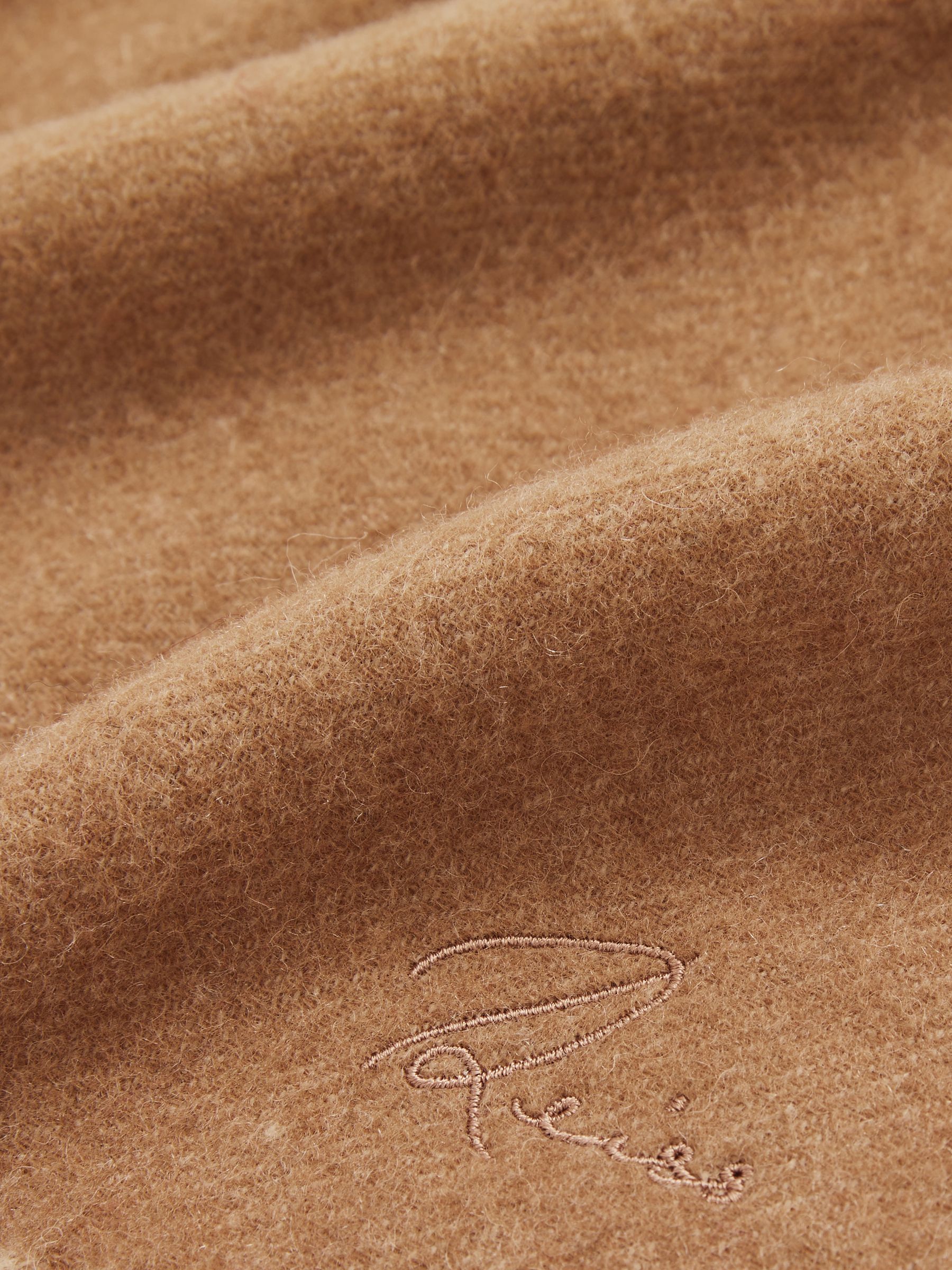 Wool-Cashmere Scarf in Biscuit - image 4