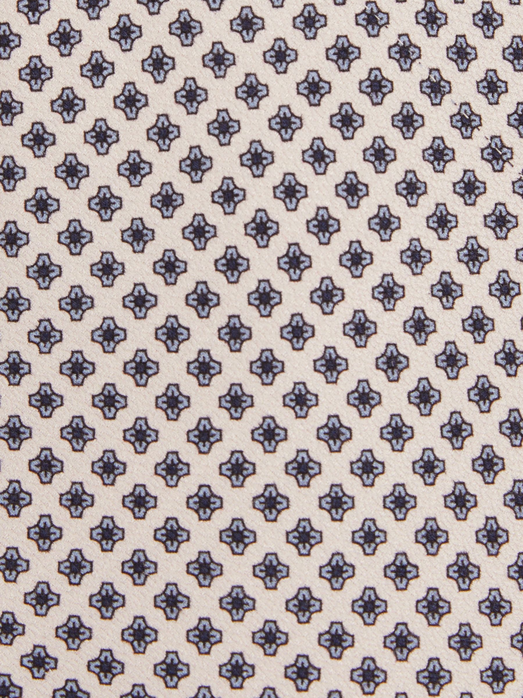 Silk Floral Tie in Ivory - Image 5 of 5